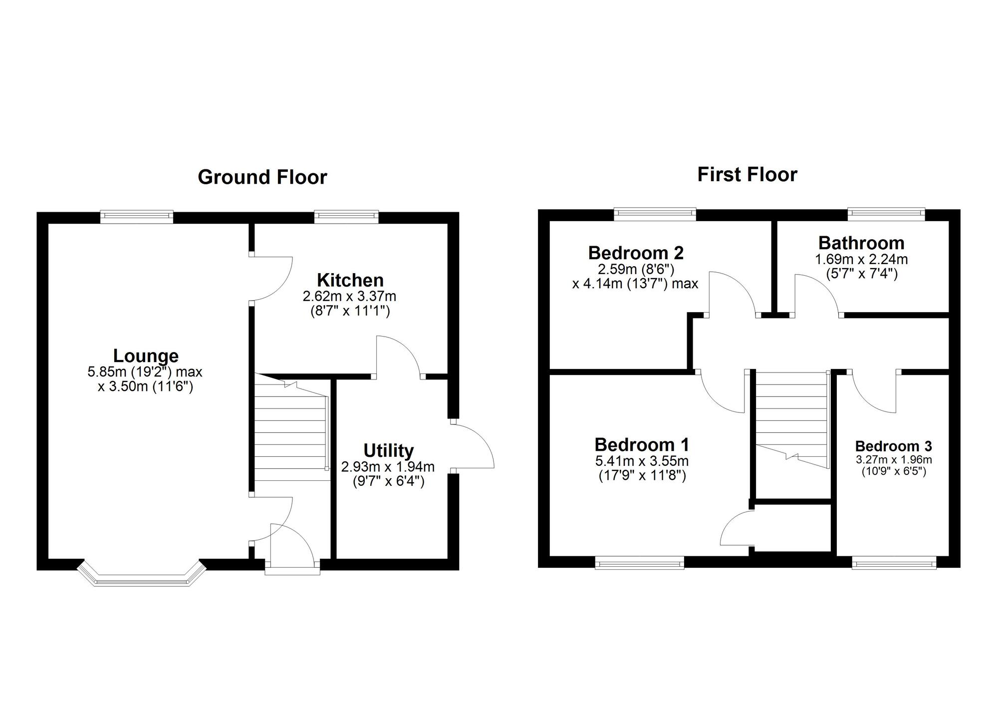 Floorplan of 3 bedroom Semi Detached House for sale, Hopedene, Leam Lane, Gateshead, NE10
