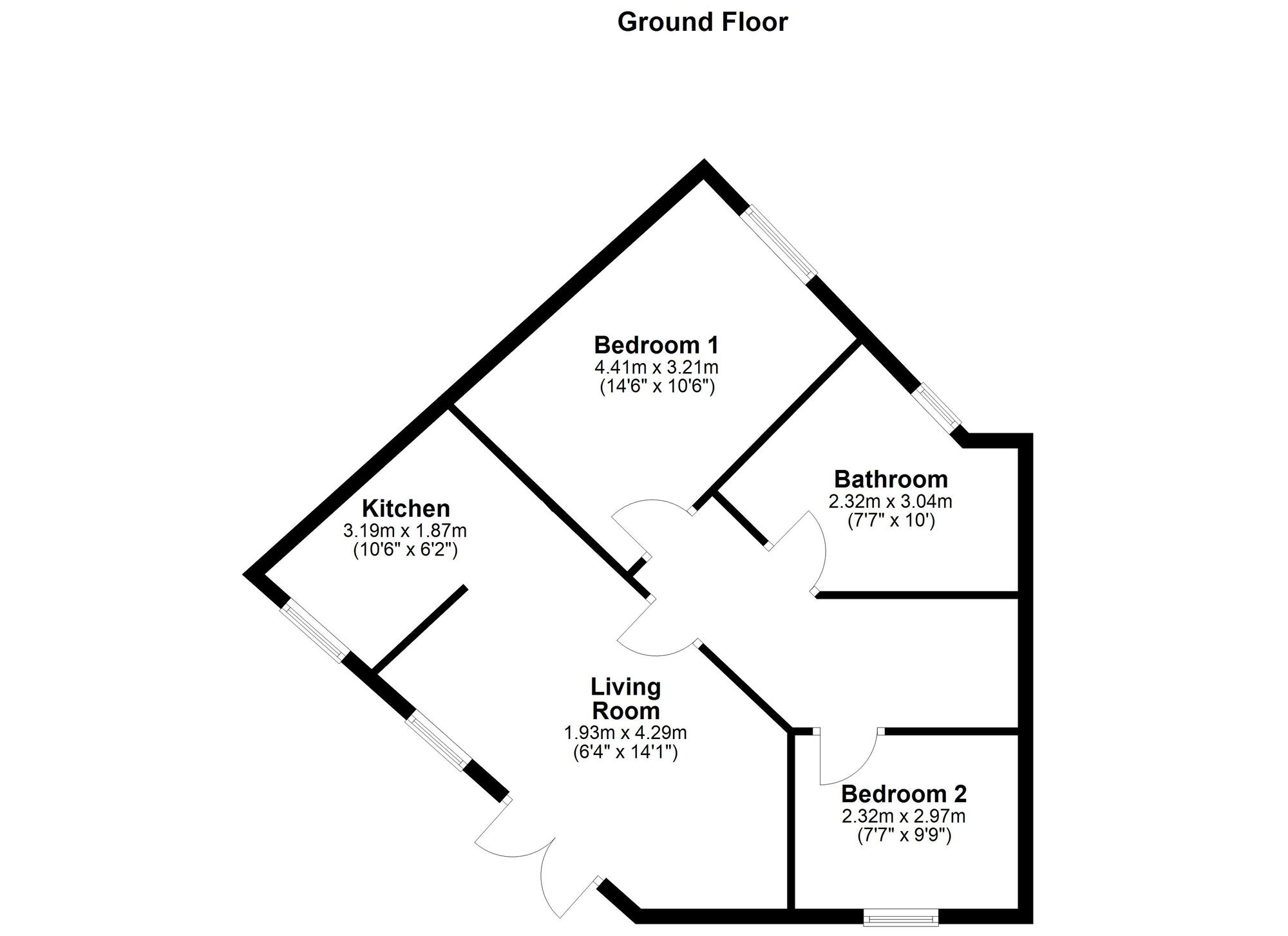 Floorplan of 2 bedroom  Flat for sale, Sanderson Villas, St James Village, Gateshead, NE8