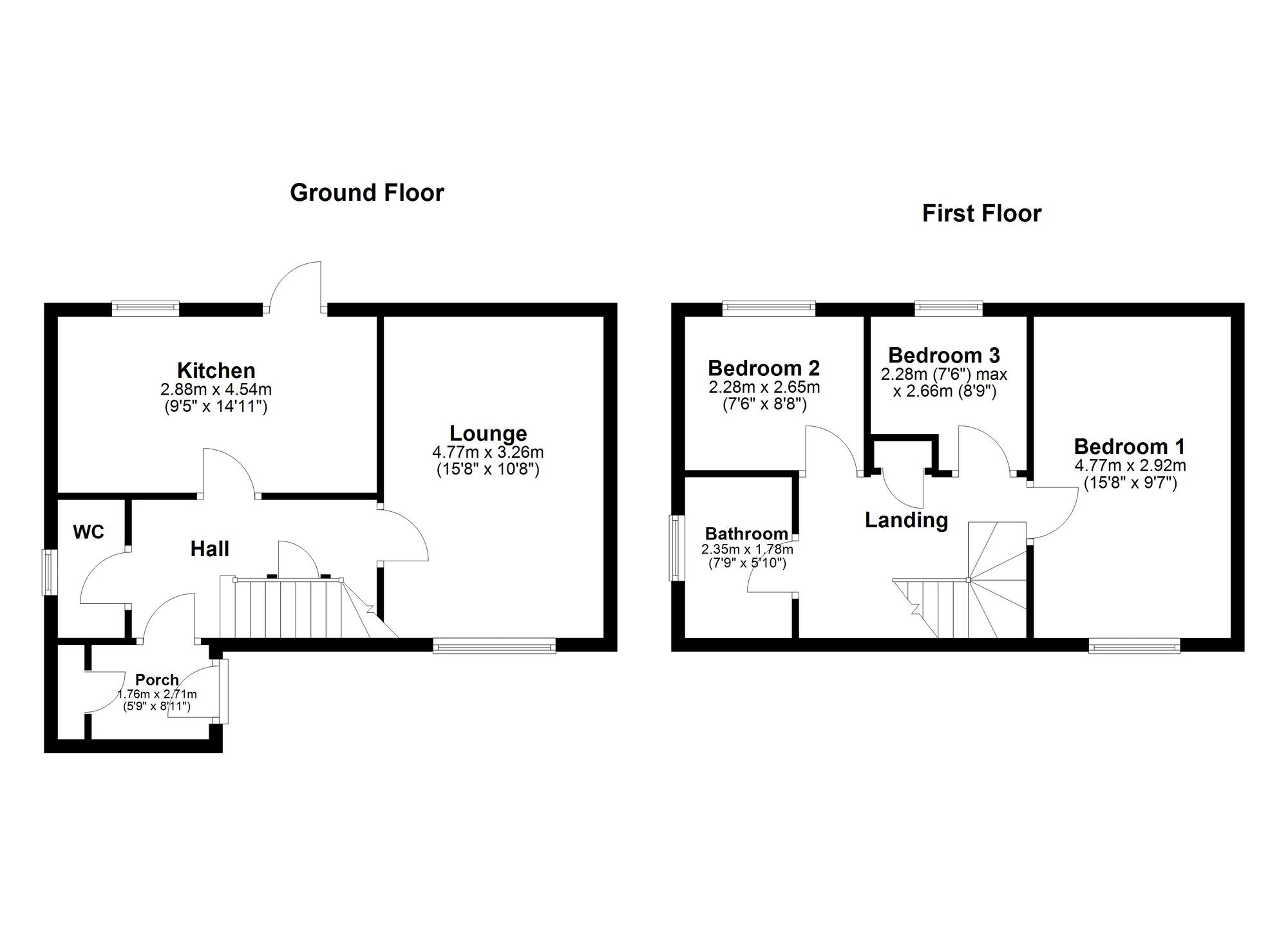 Floorplan of 3 bedroom Mid Terrace House for sale, Coltsfoot Gardens, Gateshead, Tyne and Wear, NE10