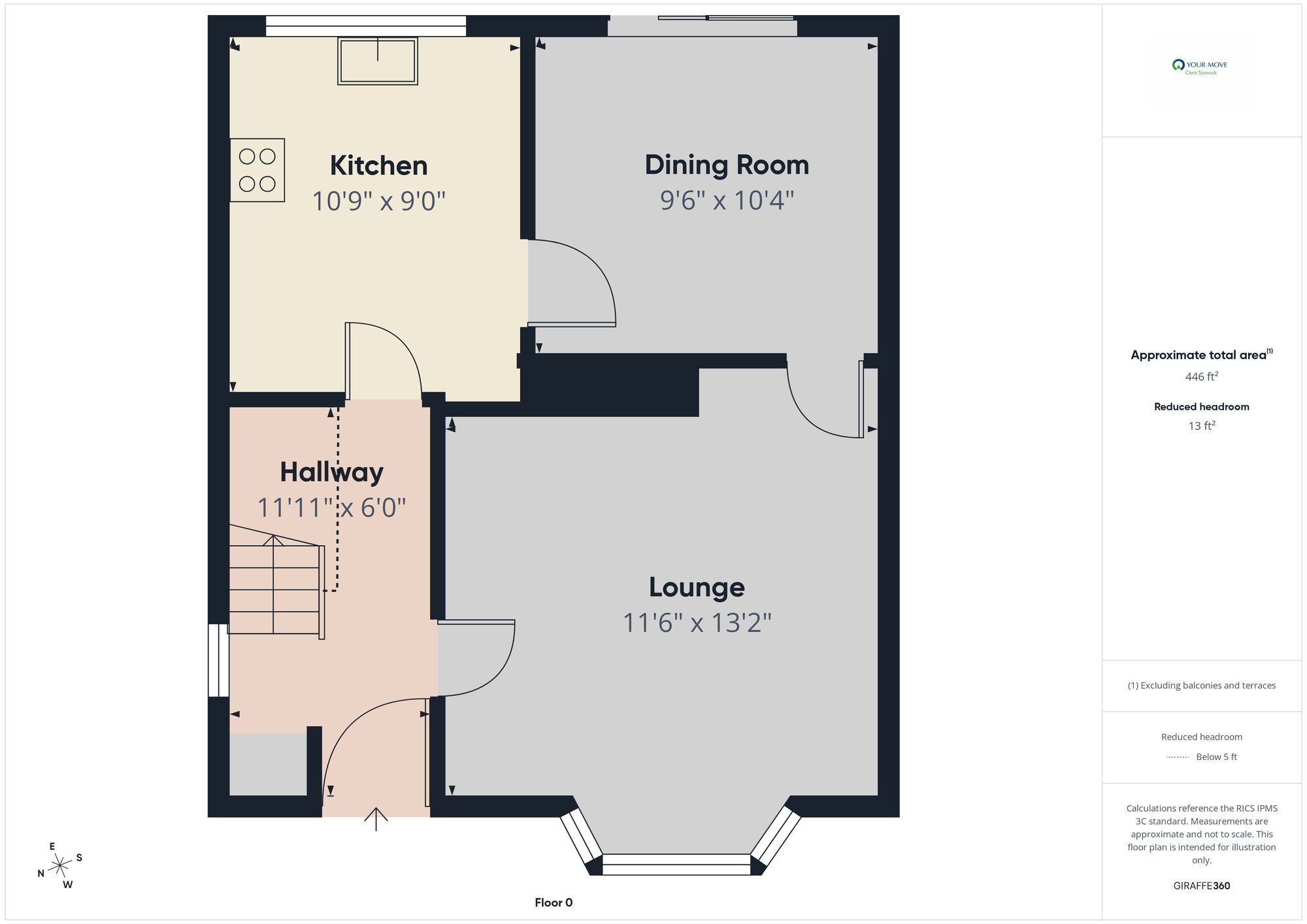 Floorplan of 3 bedroom Semi Detached House for sale, Wealcroft, Leam Lane, Gateshead, NE10