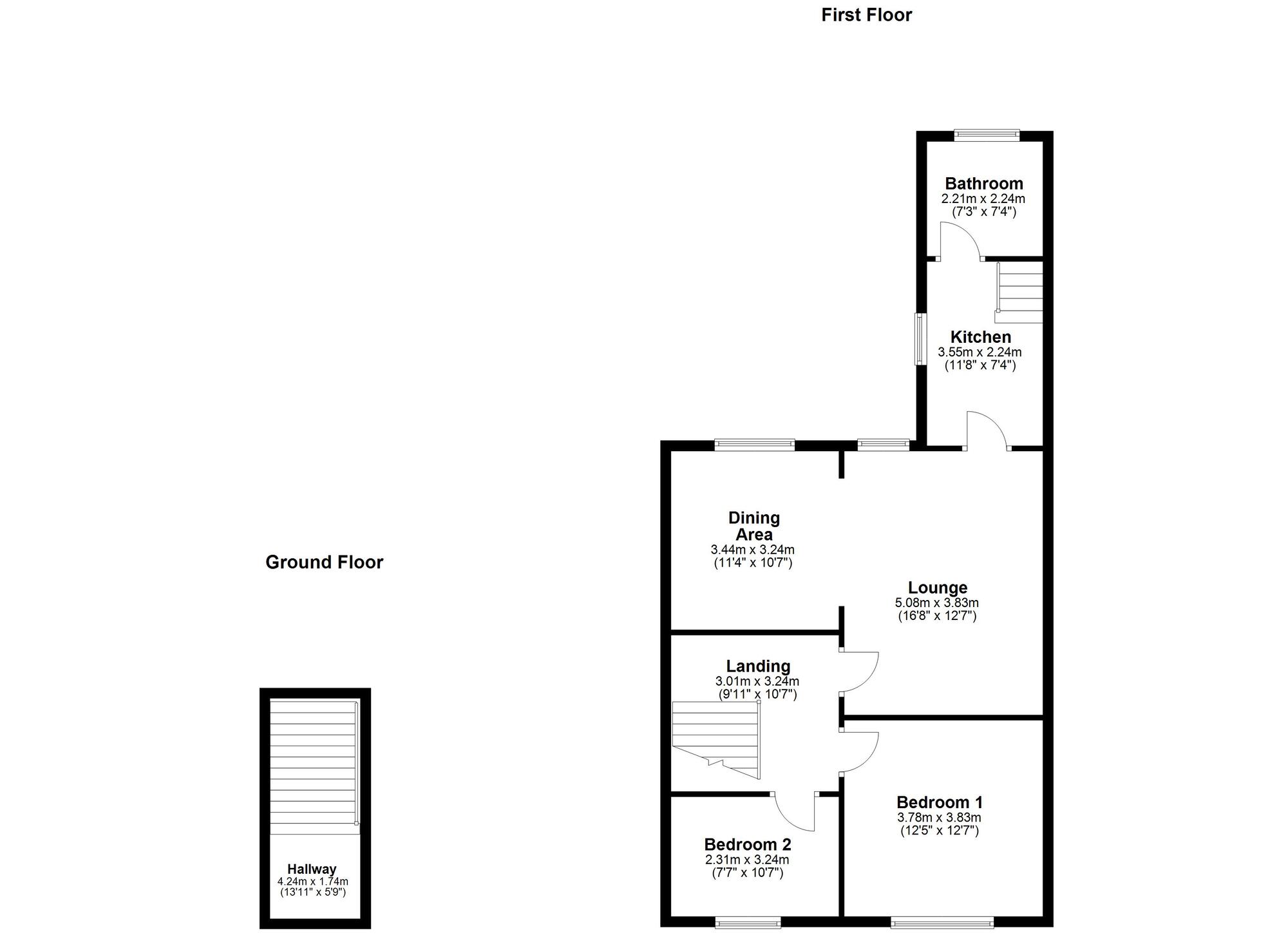 Floorplan of 2 bedroom  Flat to rent, Windsor Avenue, Saltwell, Gateshead, NE8