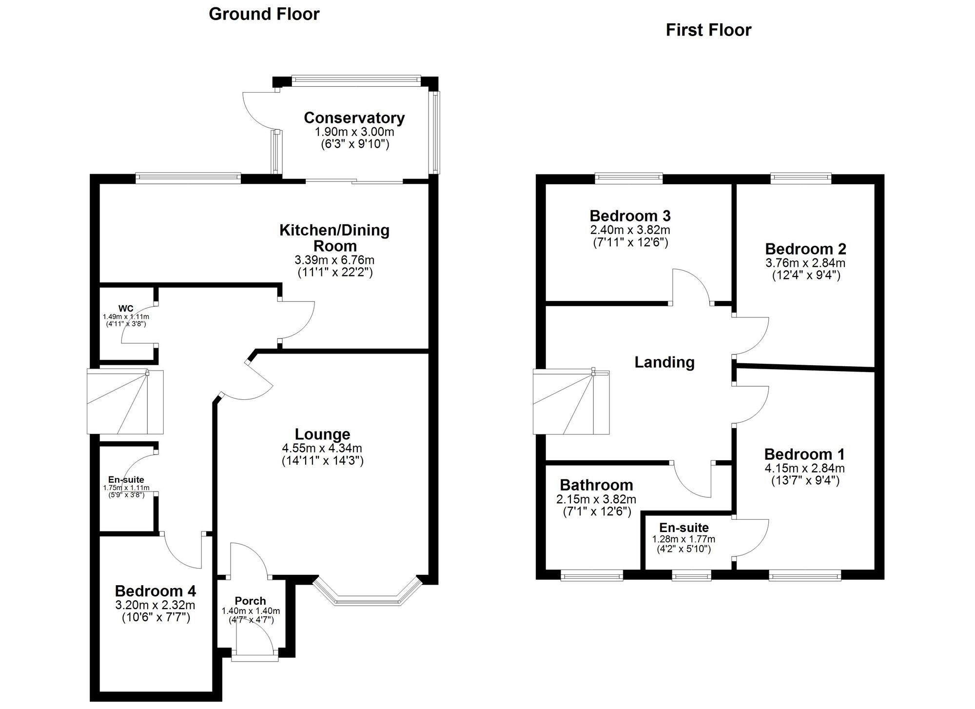 Floorplan of 4 bedroom Detached House for sale, Meadow Rise, Low Fell, Gateshead, NE9