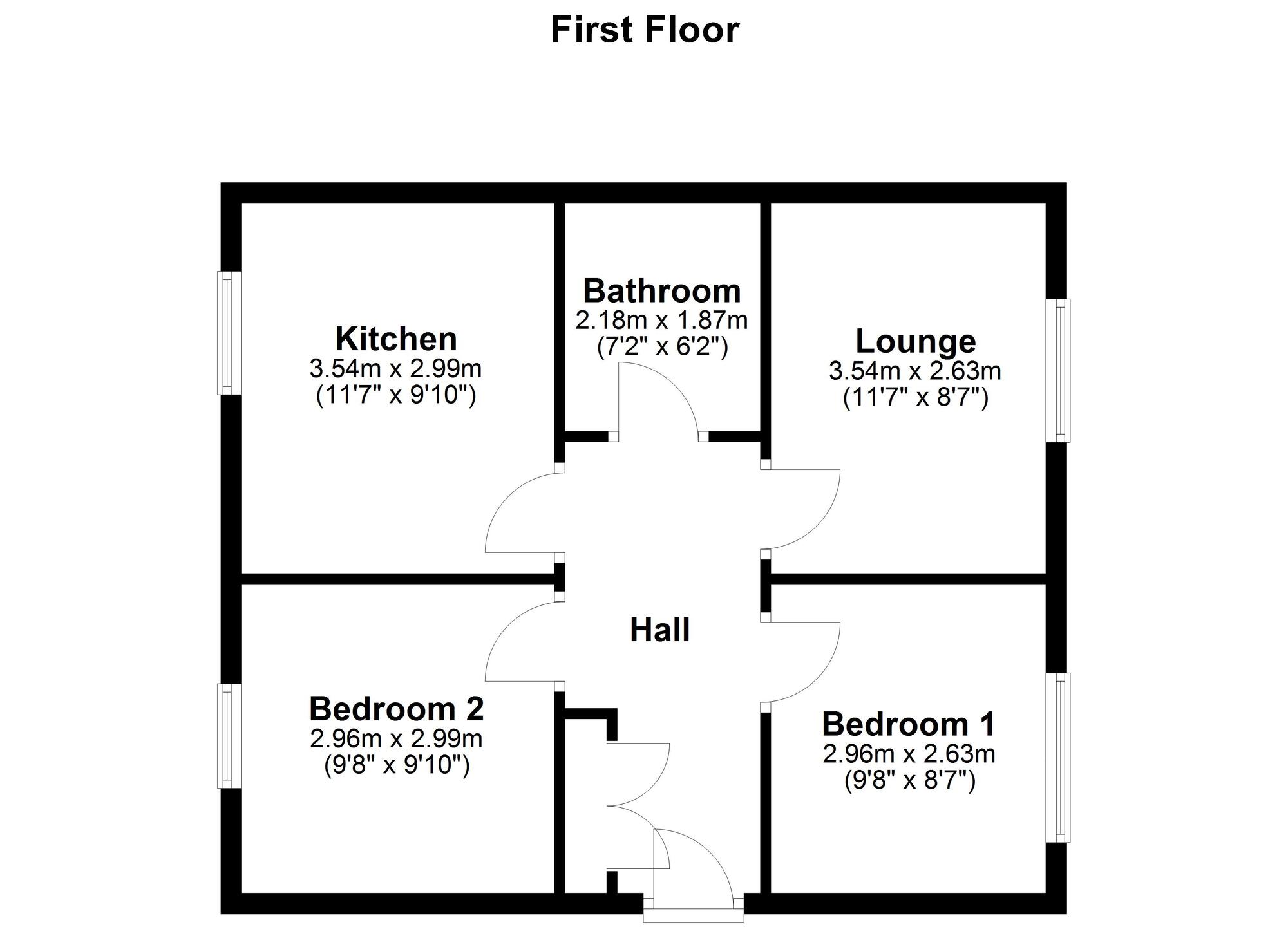 Floorplan of 2 bedroom  Flat for sale, Coltsfoot Gardens, Windy Nook, Gateshead, NE10