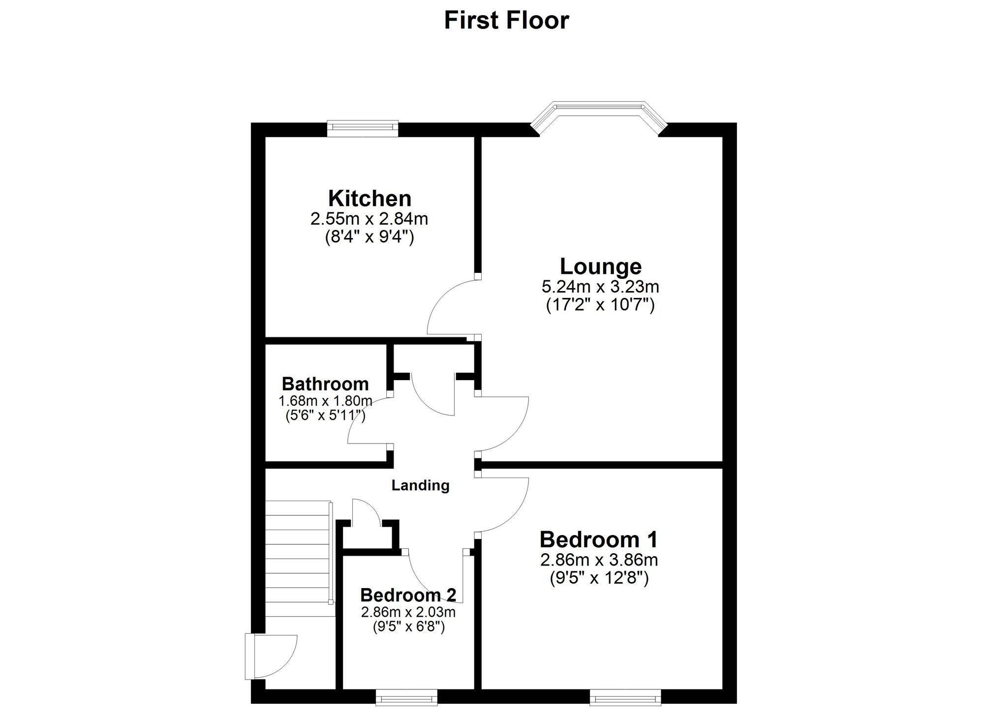 Floorplan of 2 bedroom  Flat for sale, Chaucer Close, Gateshead, NE8