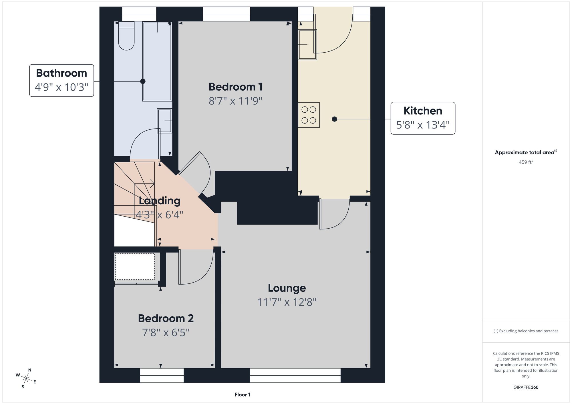 Floorplan of 2 bedroom Flat for sale, Maxwell Street, Gateshead, NE8