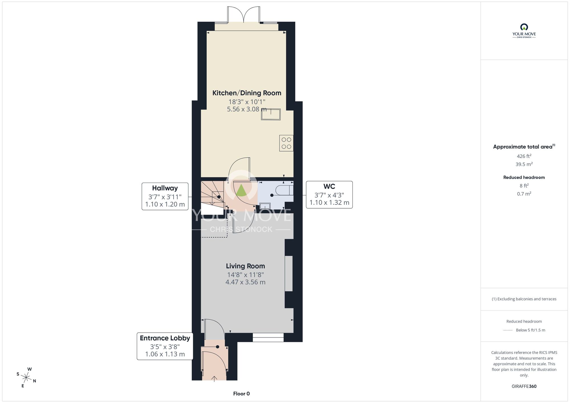 Floorplan of 3 bedroom Mid Terrace House for sale, Palatine Place, Dunston, Gateshead, NE11