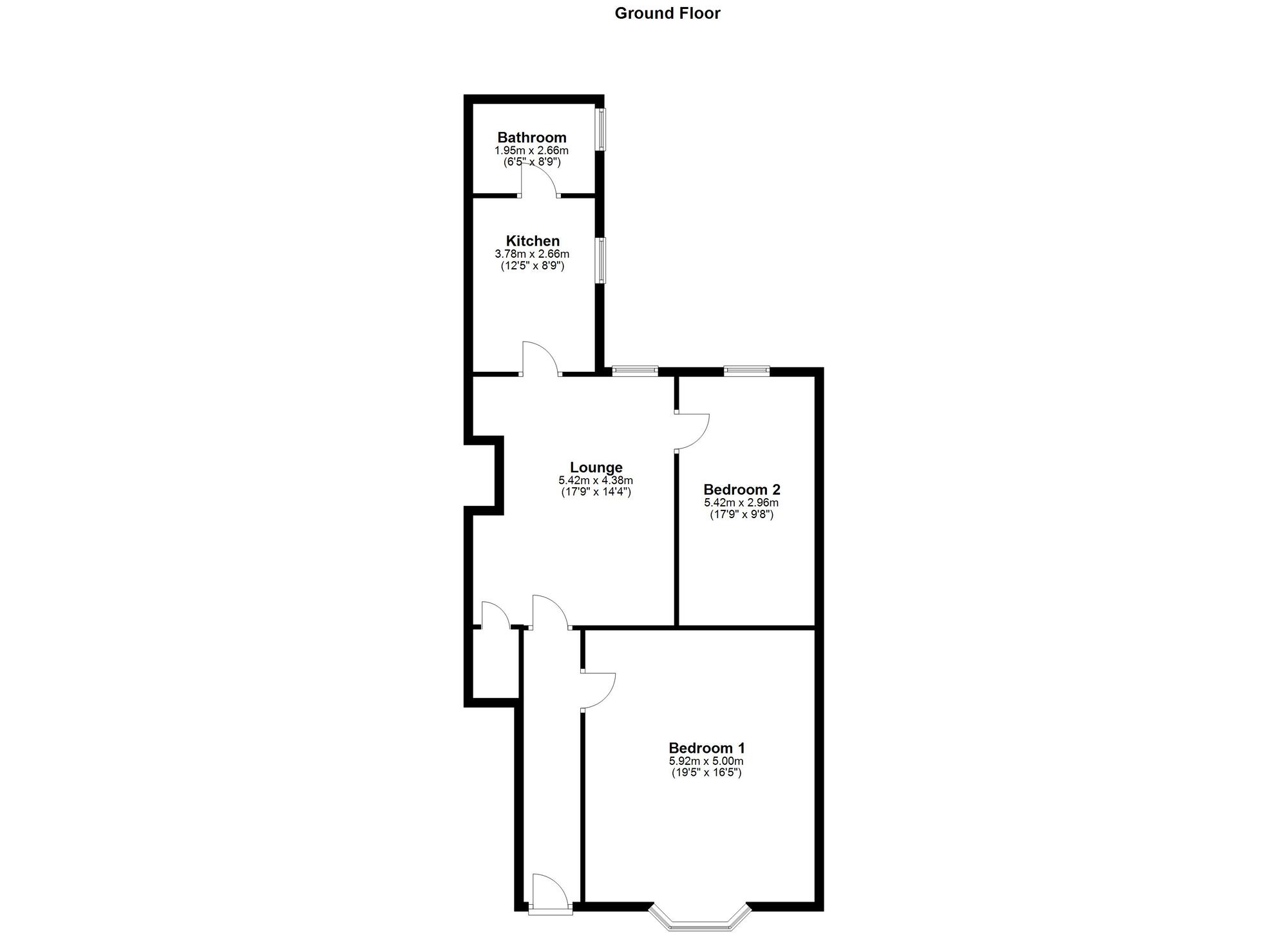 Floorplan of 2 bedroom Flat for sale, Faraday Grove, Gateshead, NE8