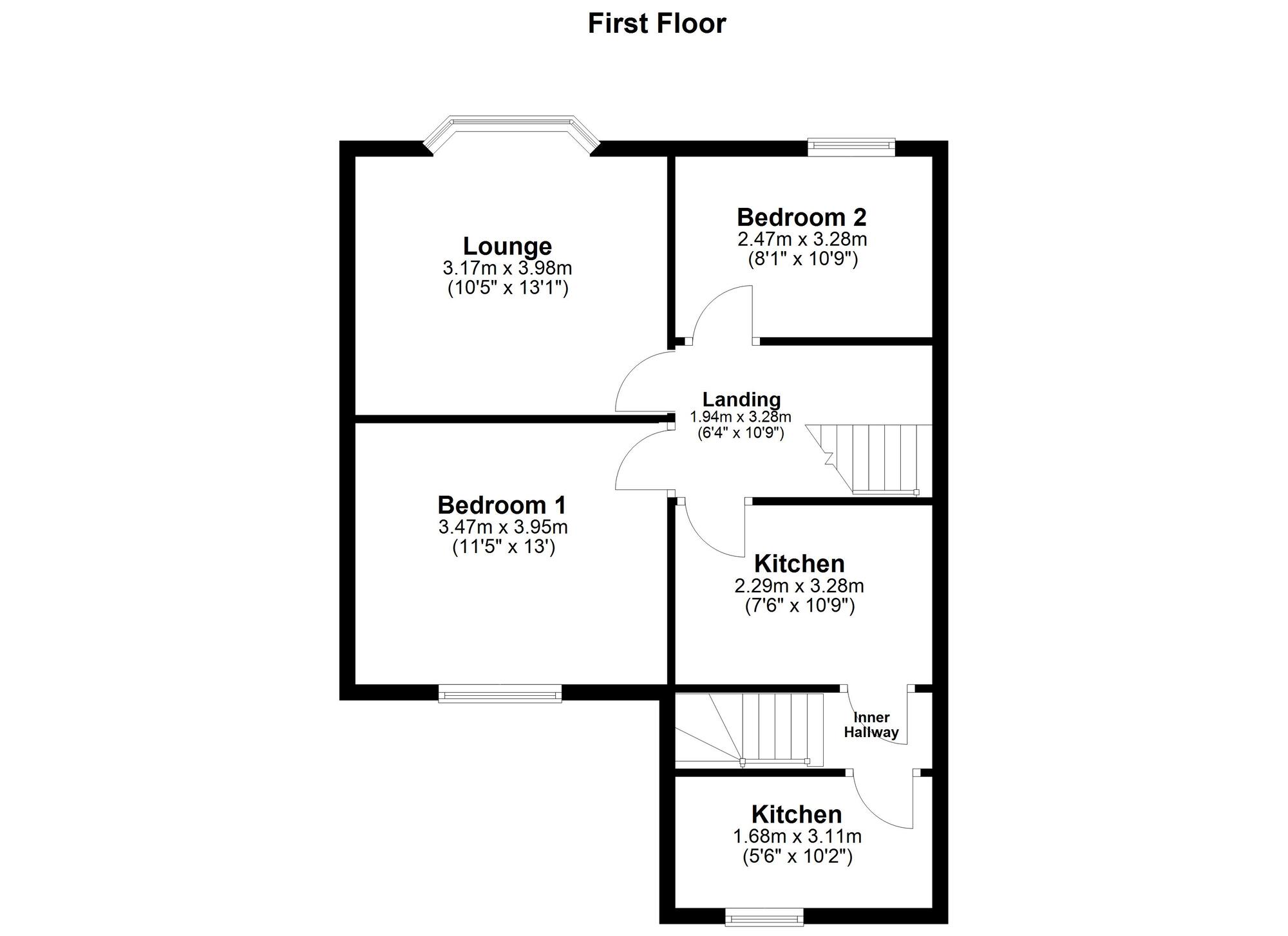 Floorplan of 2 bedroom Flat for sale, Southend Road, Sheriff Hill, Gateshead, NE9