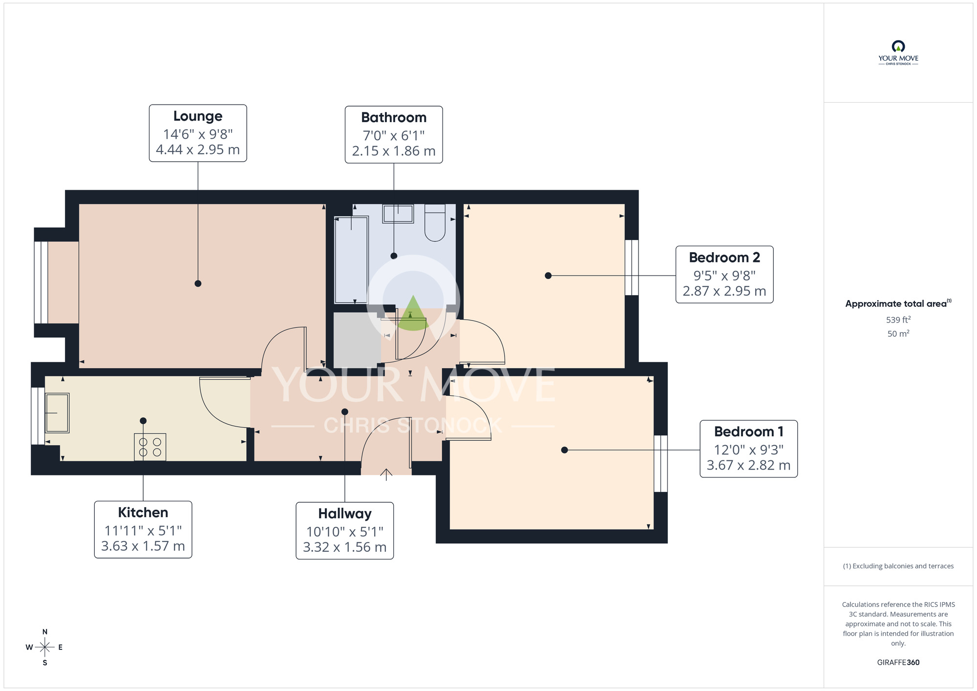 Floorplan of 2 bedroom Flat for sale, Forster Court., Durham Road, Gateshead, NE9