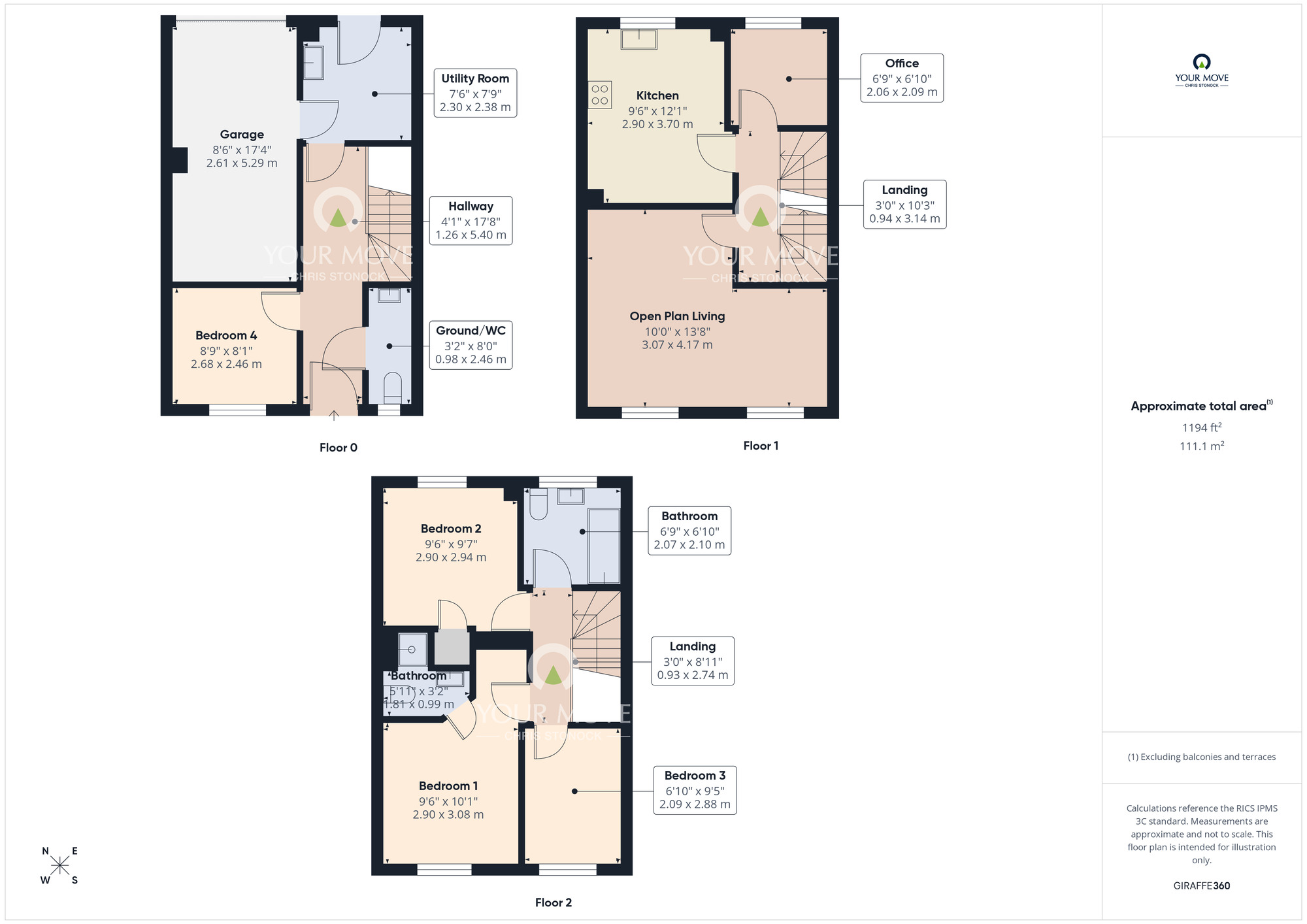Floorplan of 4 bedroom Mid Terrace House for sale, Sunderland Road, Gateshead, NE8