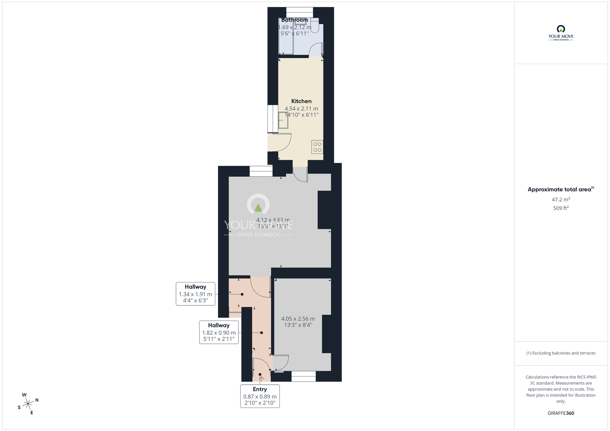 Floorplan of 1 bedroom Flat for sale, Nursery Lane, Felling, Gateshead, NE10
