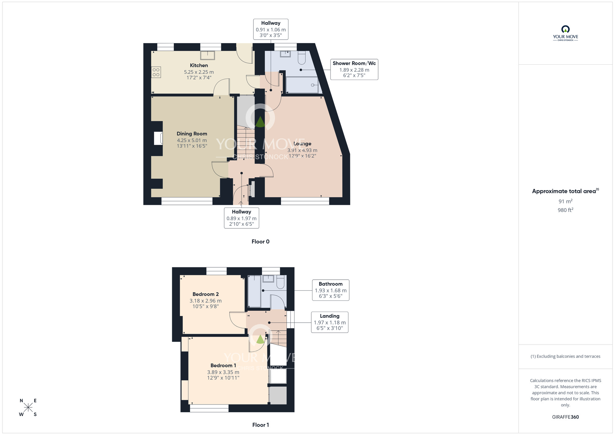 Floorplan of 2 bedroom Semi Detached House for sale, Ell-Dene Crescent, Felling, Gateshead, NE10