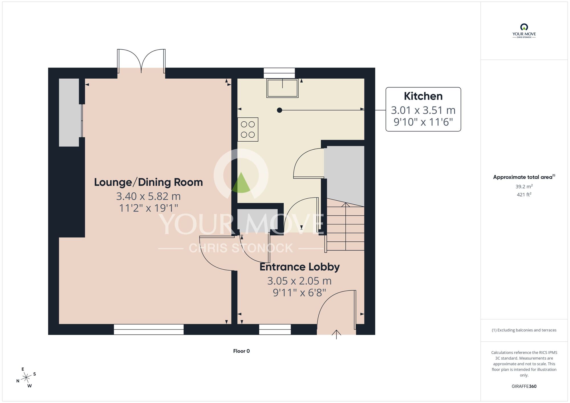 Floorplan of 3 bedroom Semi Detached House for sale, Highbury, Felling, Gateshead, NE10