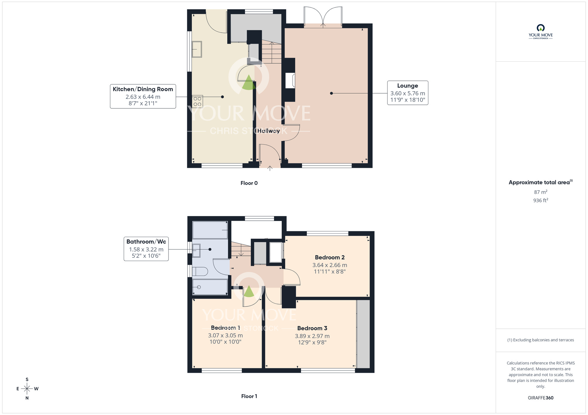 Floorplan of 3 bedroom Semi Detached House for sale, Pontdyke, Leam Lane, Gateshead, NE10