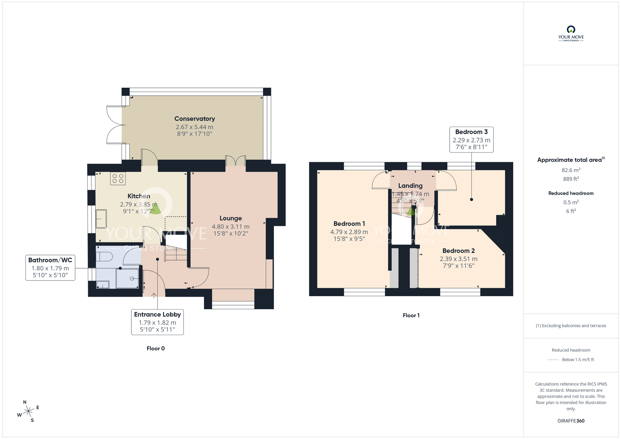 Floorplan of 3 bedroom End Terrace House for sale, Medway Crescent, Gateshead, NE8