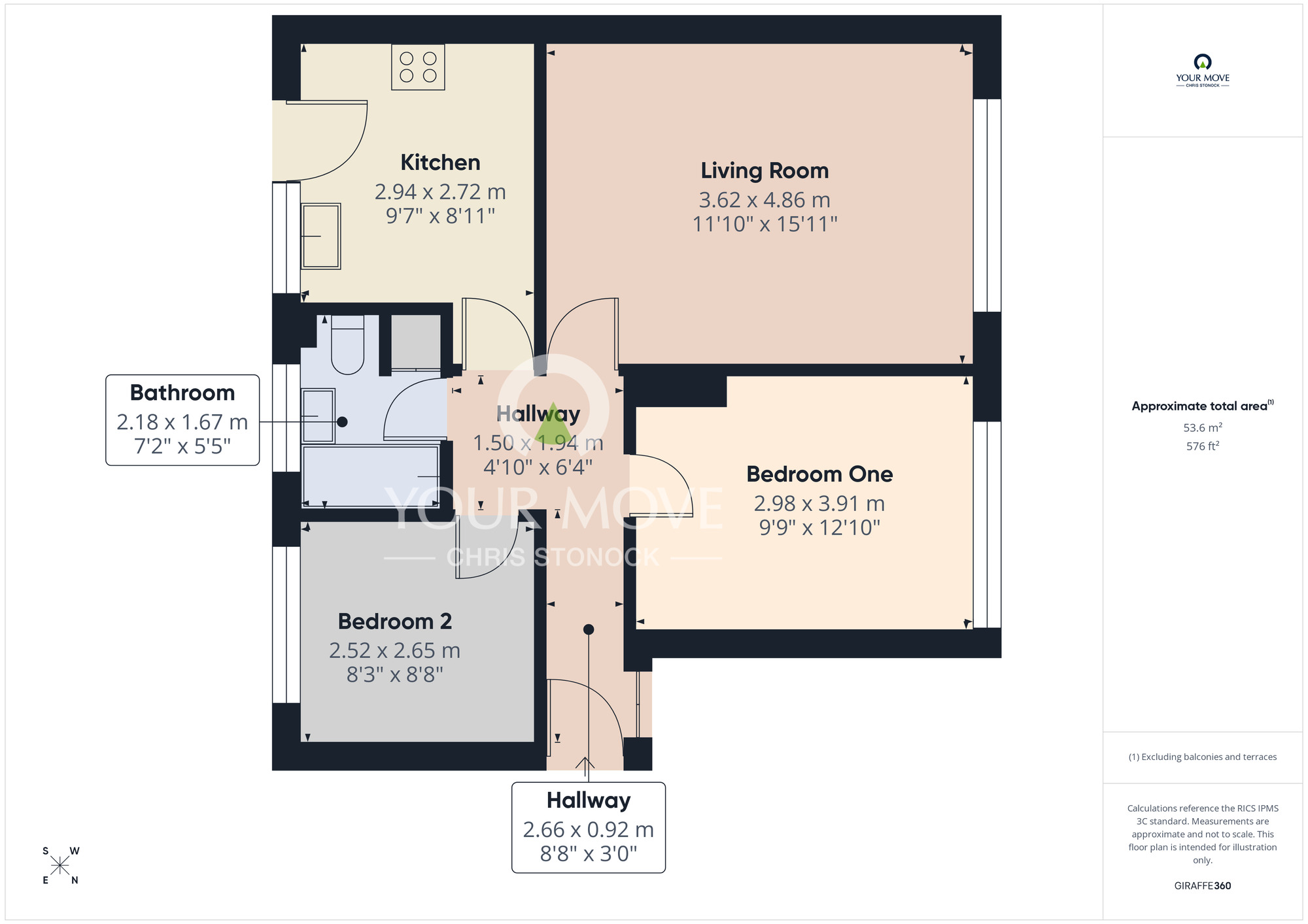 Floorplan of 2 bedroom Flat for sale, Wansford Way, Whickham, NE16