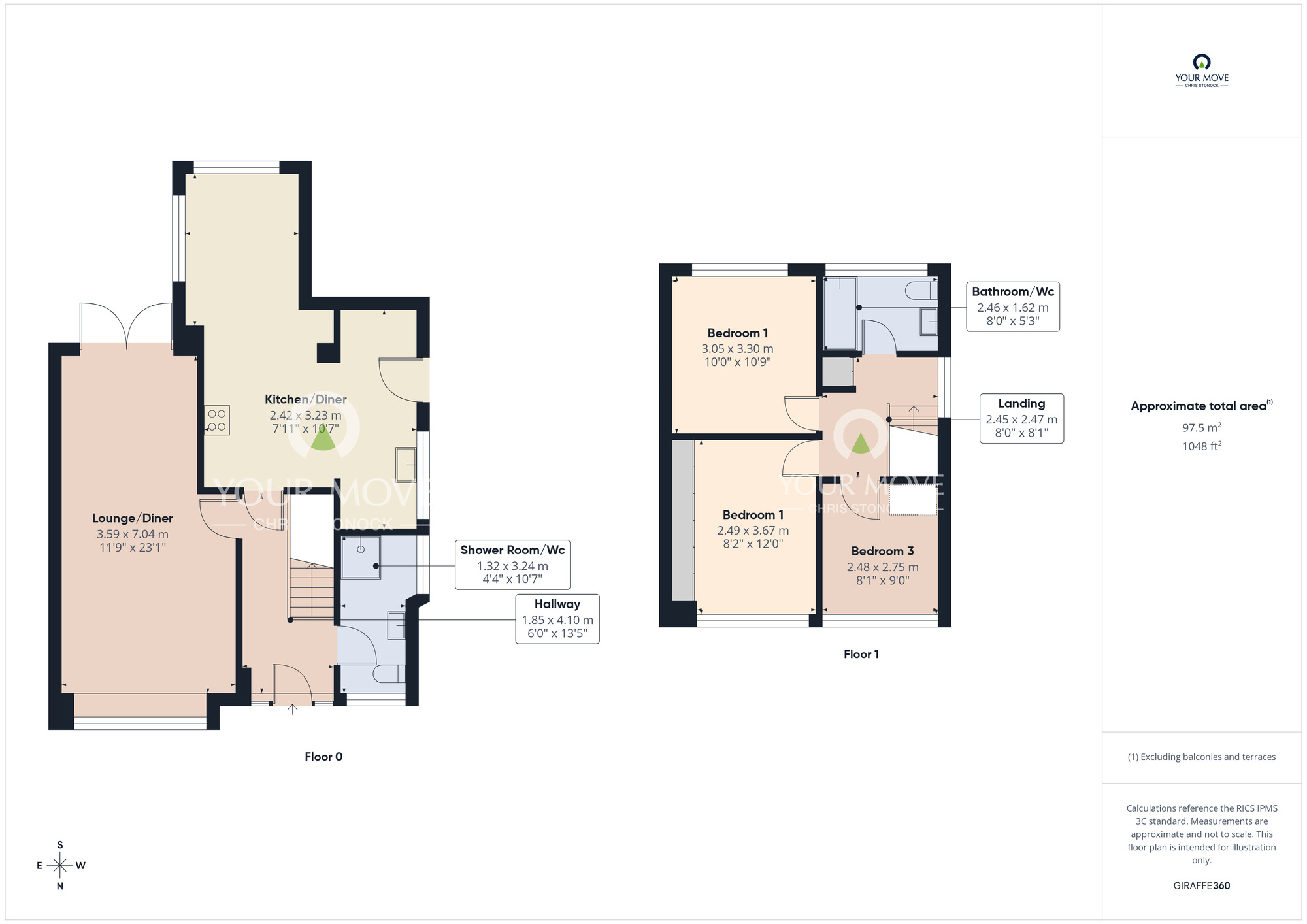 Floorplan of 3 bedroom Detached House for sale, Rosemount Avenue, Wardley, Gateshead, NE10