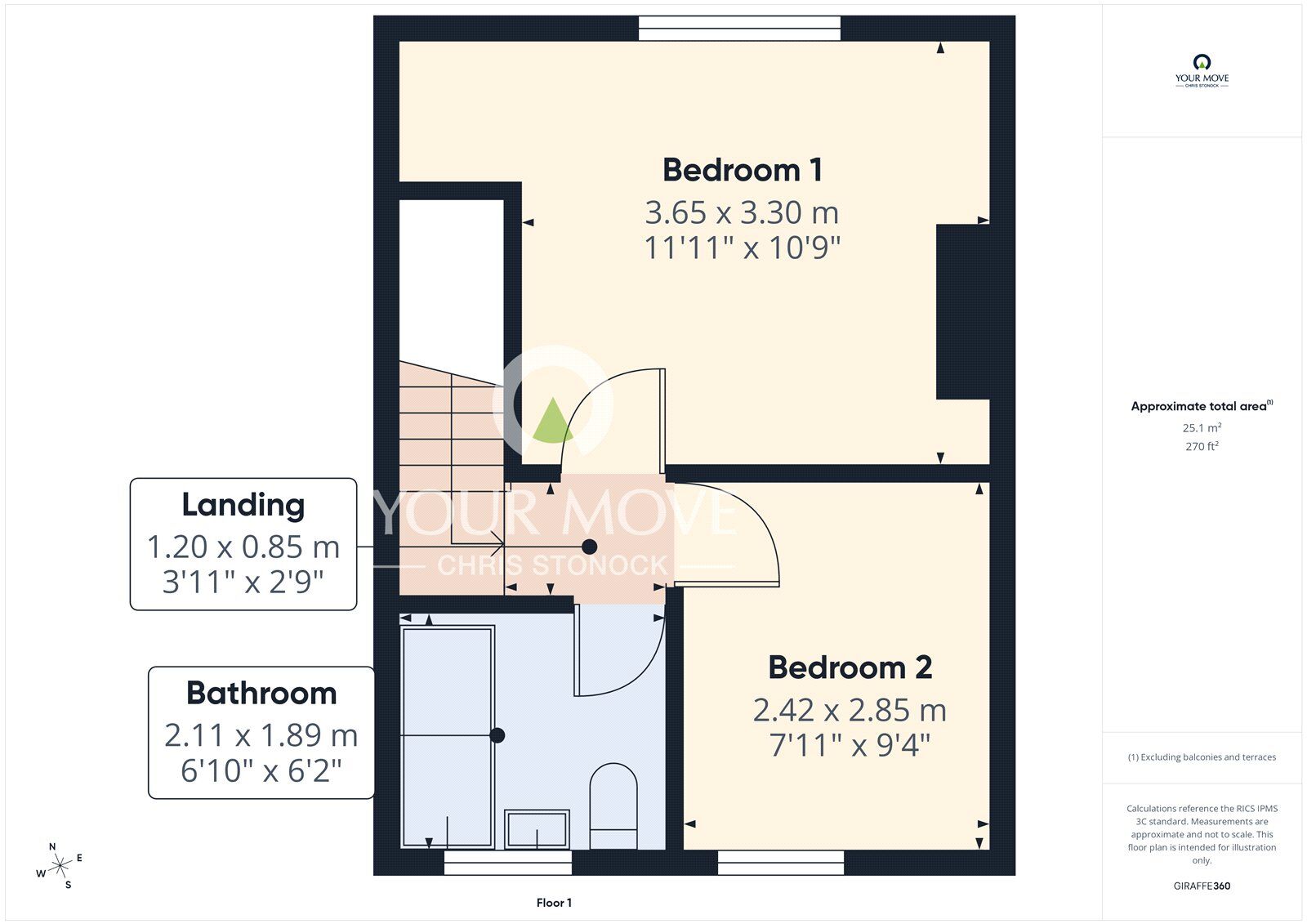 Floorplan of 2 bedroom Mid Terrace House for sale, May Avenue, Winlaton Mill, Blaydon, NE21