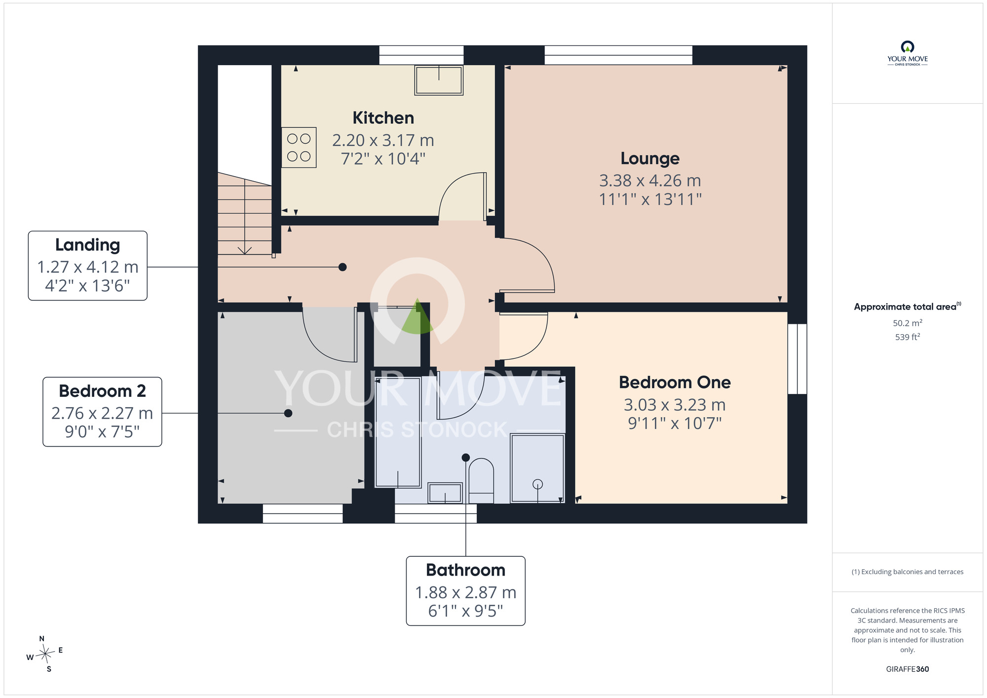 Floorplan of 2 bedroom Flat for sale, Dartmouth Avenue, Low Fell, Gateshead, NE9