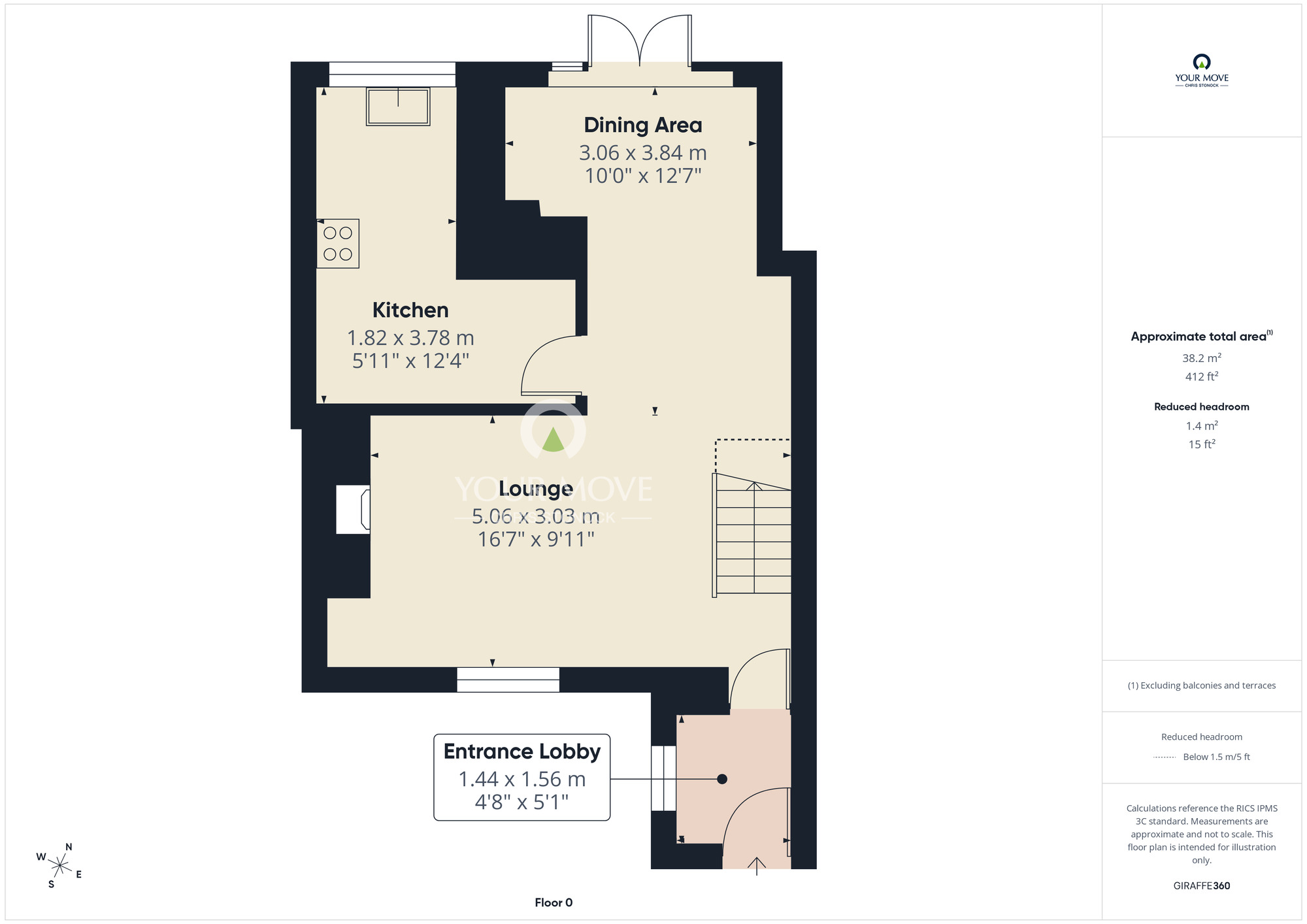 Floorplan of 3 bedroom Mid Terrace House for sale, Mount Lonnen, Eighton Banks, Gateshead, NE9