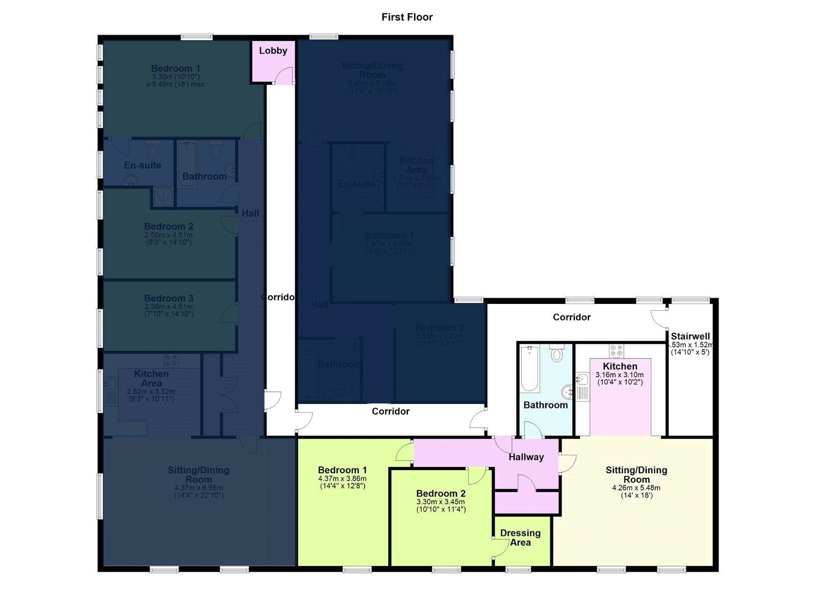 Floorplan of 2 bedroom Flat to rent, Hexham Road, Newcastle upon Tyne, Tyne and Wear, NE15