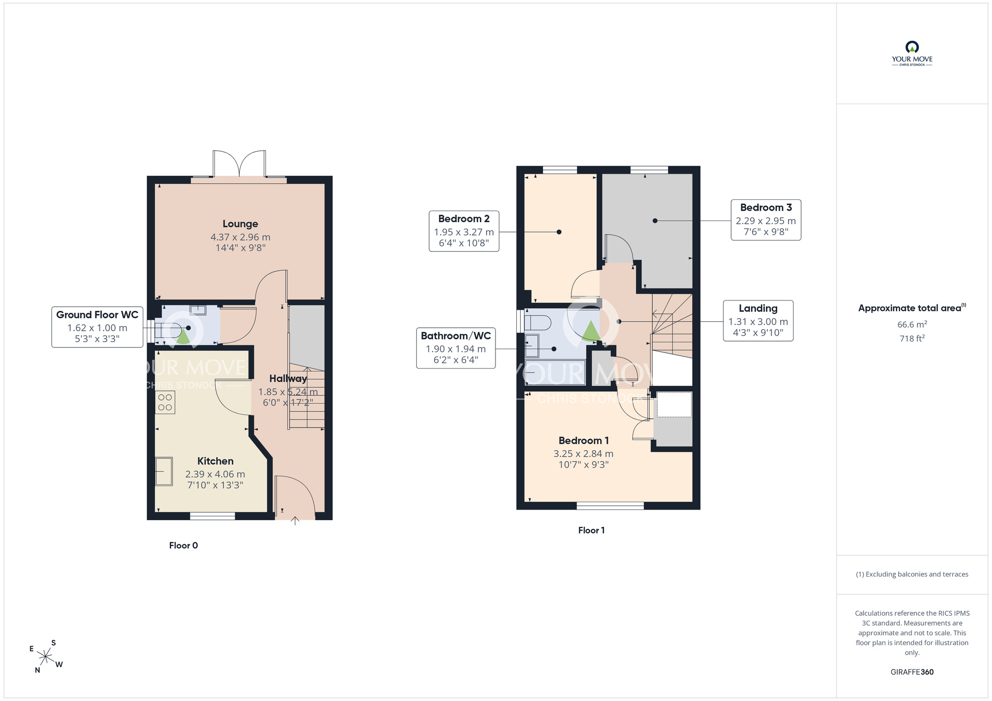 Floorplan of 3 bedroom Semi Detached House for sale, Patterdale Place, Low Fell, Gateshead, NE9