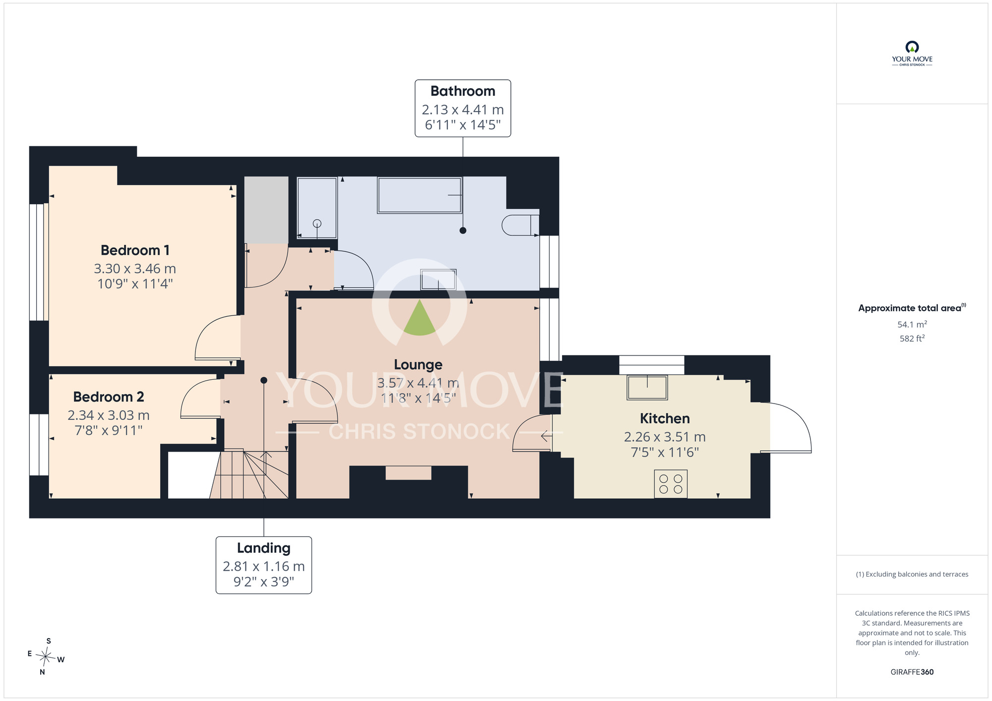 Floorplan of 2 bedroom Flat to rent, Camborne Grove, Gateshead, NE8