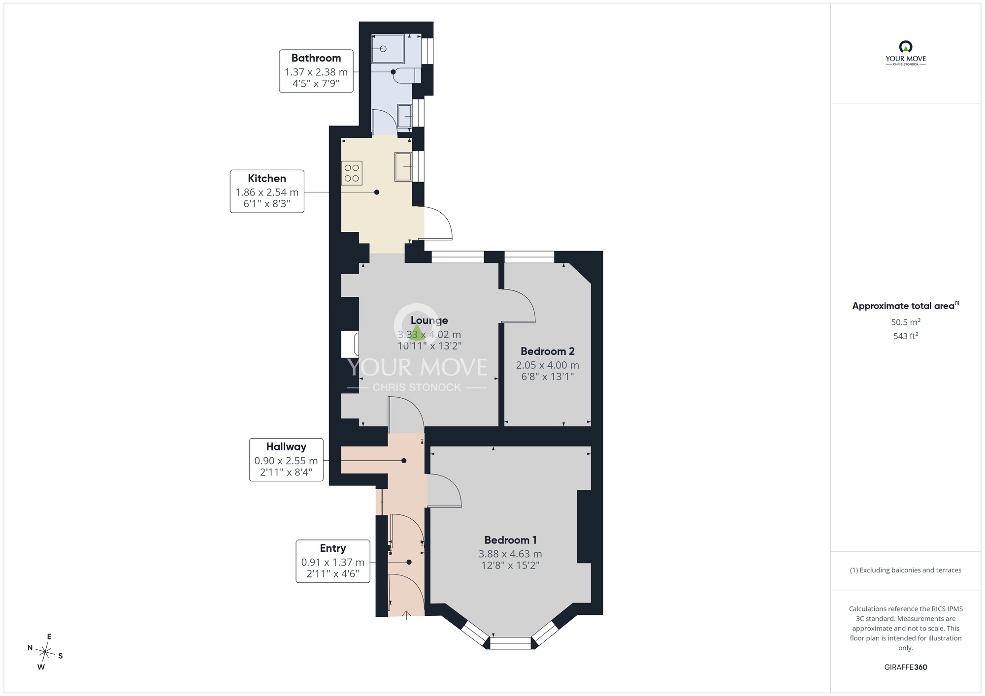 Floorplan of 2 bedroom Flat for sale, Prince Consort Road, Gateshead, NE8