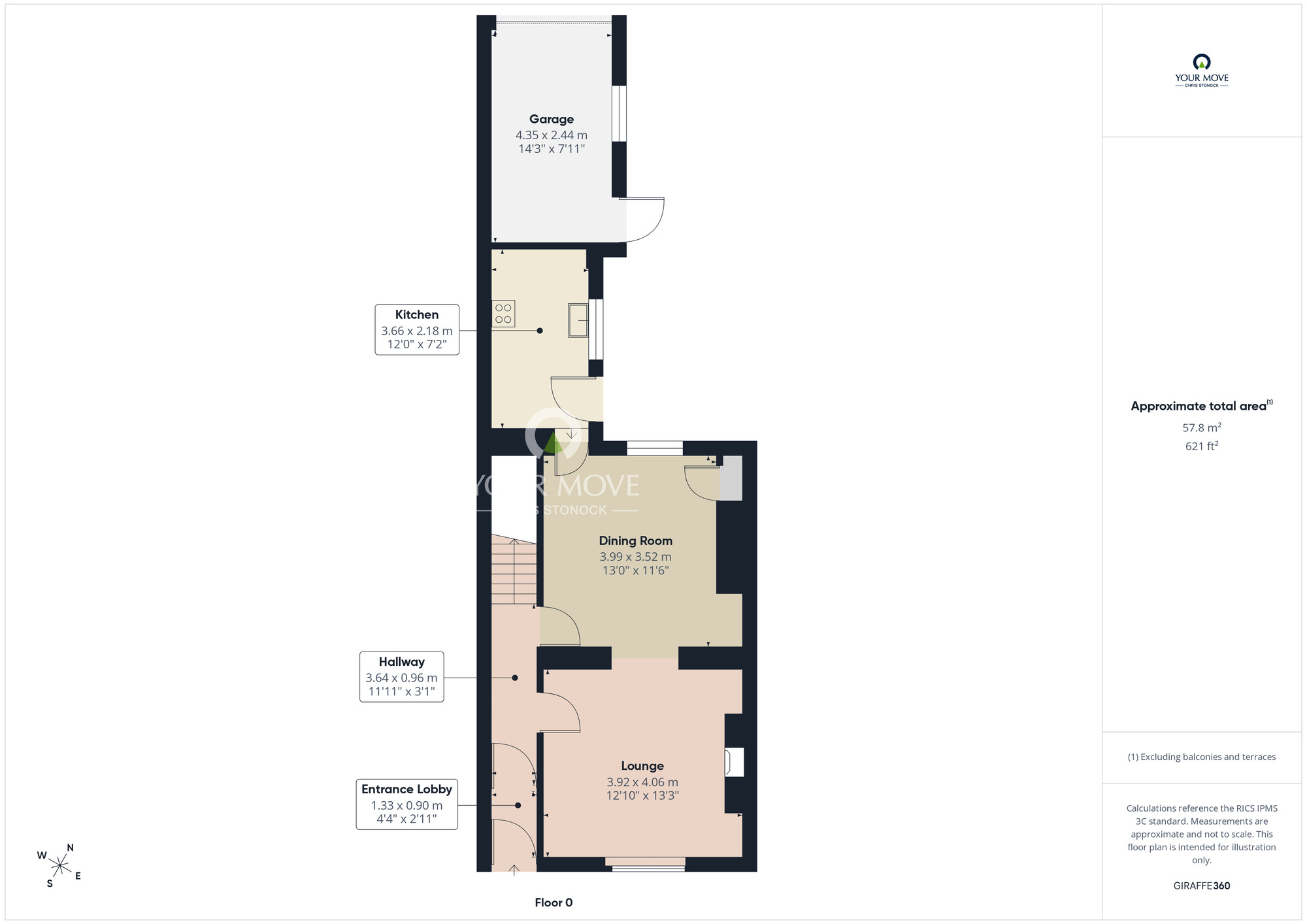 Floorplan of 3 bedroom Mid Terrace House for sale, Frazer Terrace, Pelaw, Gateshead, NE10
