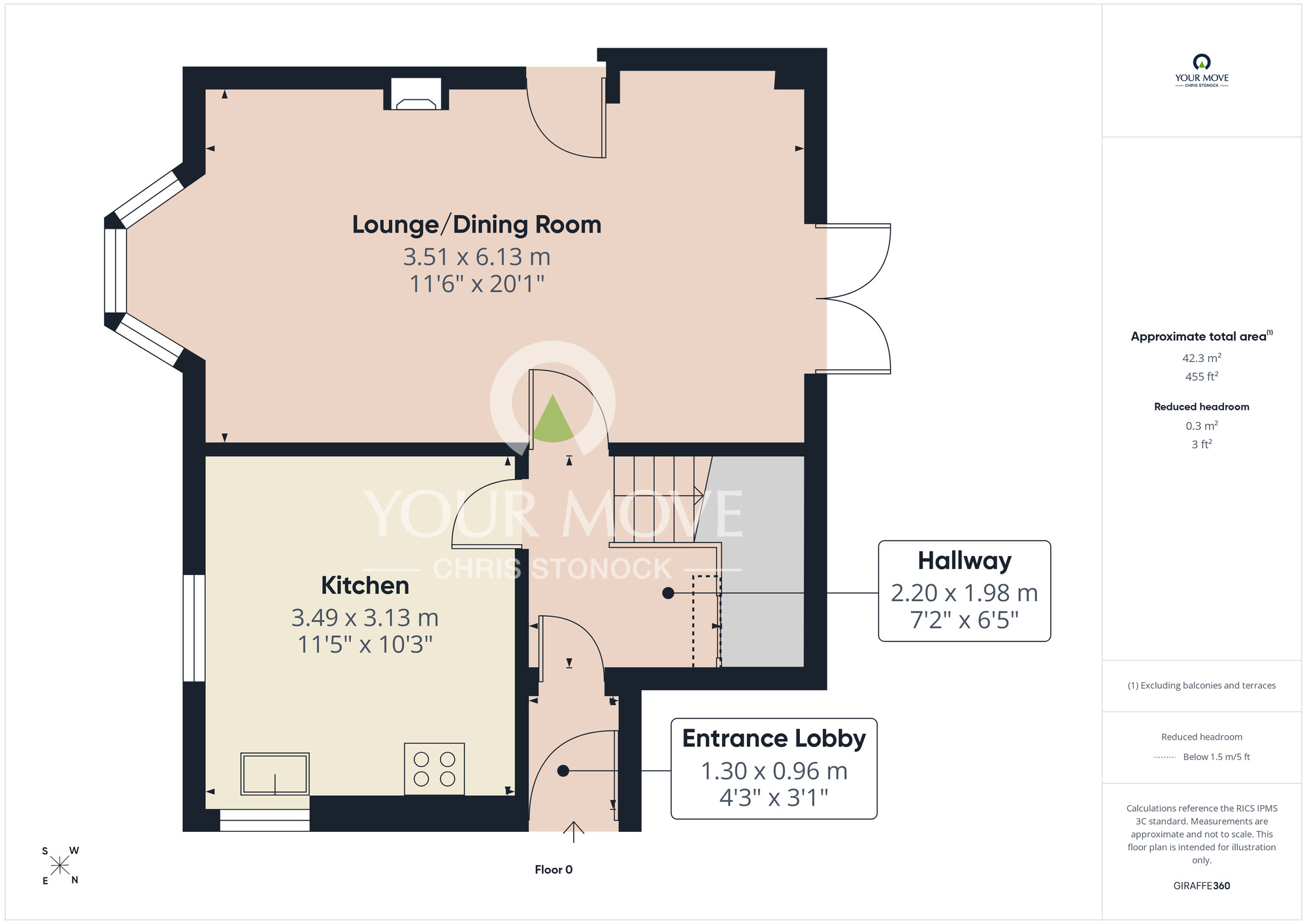 Floorplan of 3 bedroom Semi Detached House for sale, Ell-Dene Crescent, Gateshead, NE10