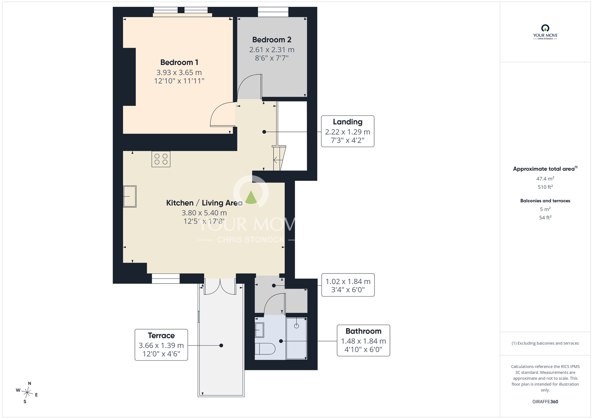 Floorplan of 2 bedroom Flat to rent, Kitchener Street, Gateshead, NE9