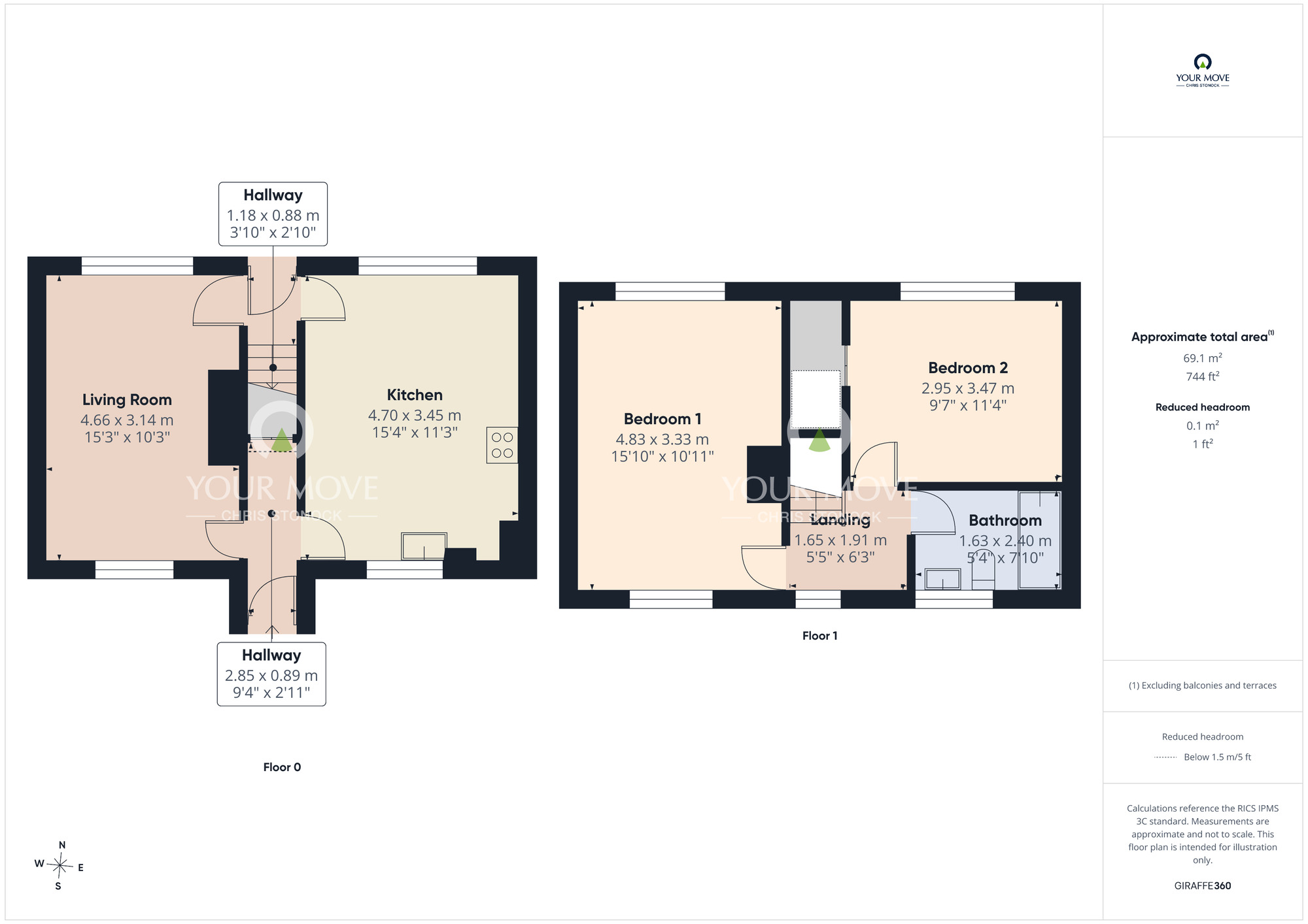 Floorplan of 2 bedroom Semi Detached House to rent, Greenford, Gateshead, NE11
