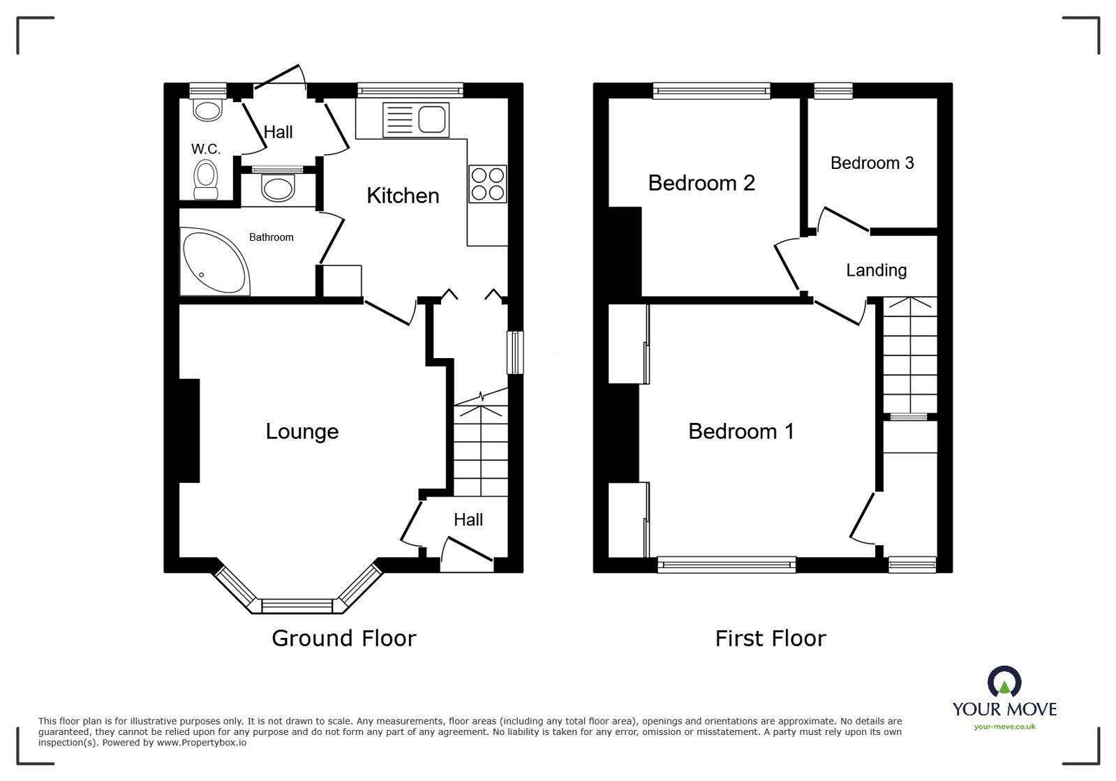 Floorplan of 3 bedroom House to rent, Philip Street, Fenton, Stoke-On-Trent, ST4