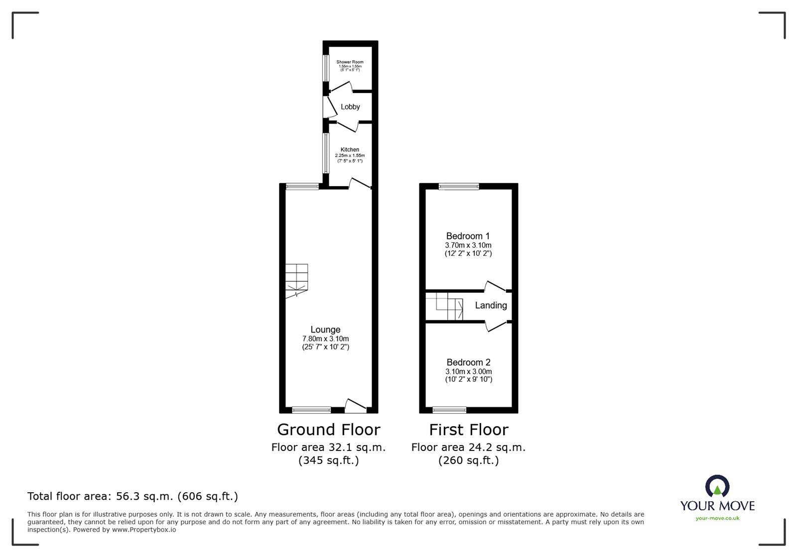 Floorplan of 2 bedroom Mid Terrace House to rent, Edward Street, Fenton, Stoke-On-Trent, ST4
