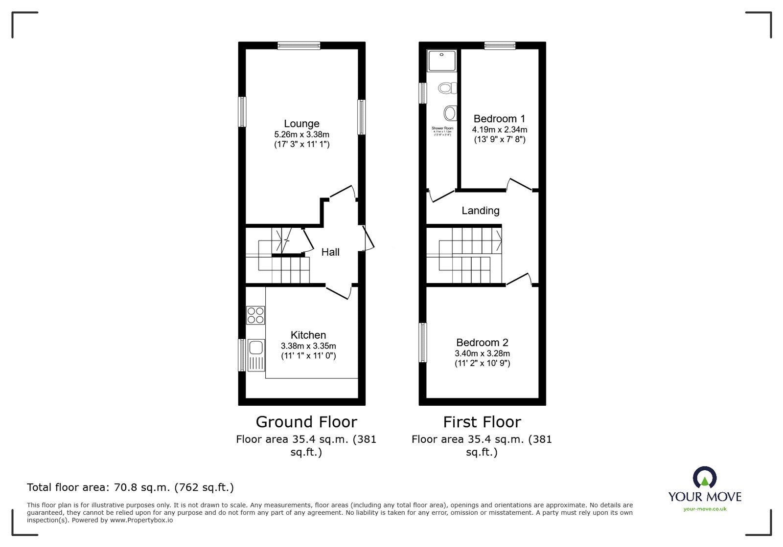 Floorplan of 2 bedroom Detached House for sale, Bishop Street, Fenton, Stoke-On-Trent, ST4