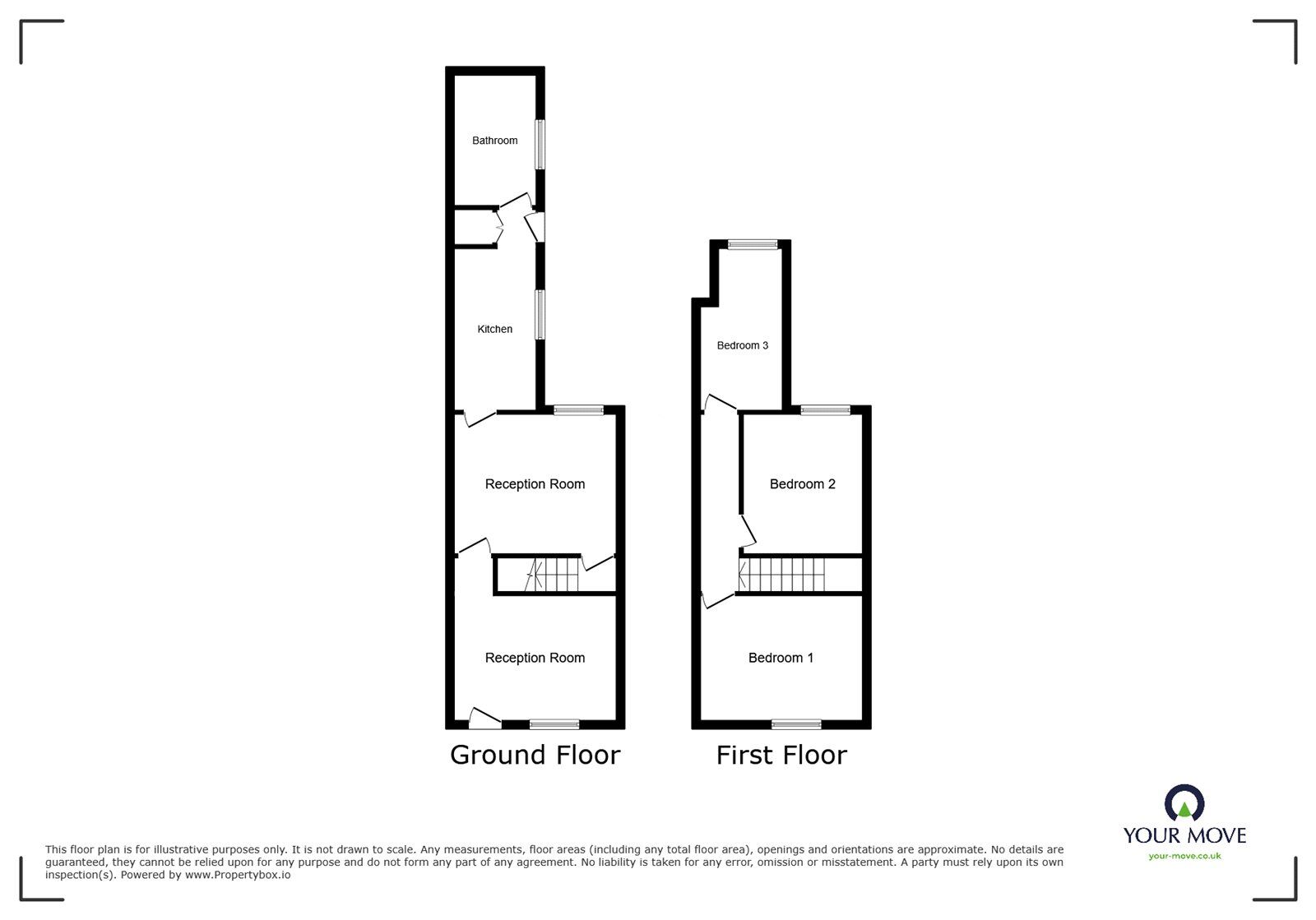 Floorplan of 3 bedroom Mid Terrace House to rent, Chilton Street, Stoke-On-Trent, ST4