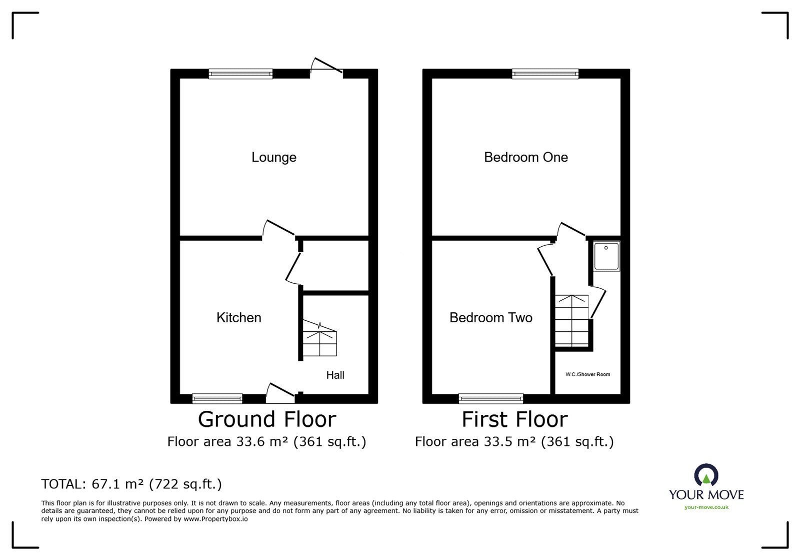 Floorplan of 2 bedroom Mid Terrace House to rent, Victoria Street, Chesterton, Staffordshire, ST5