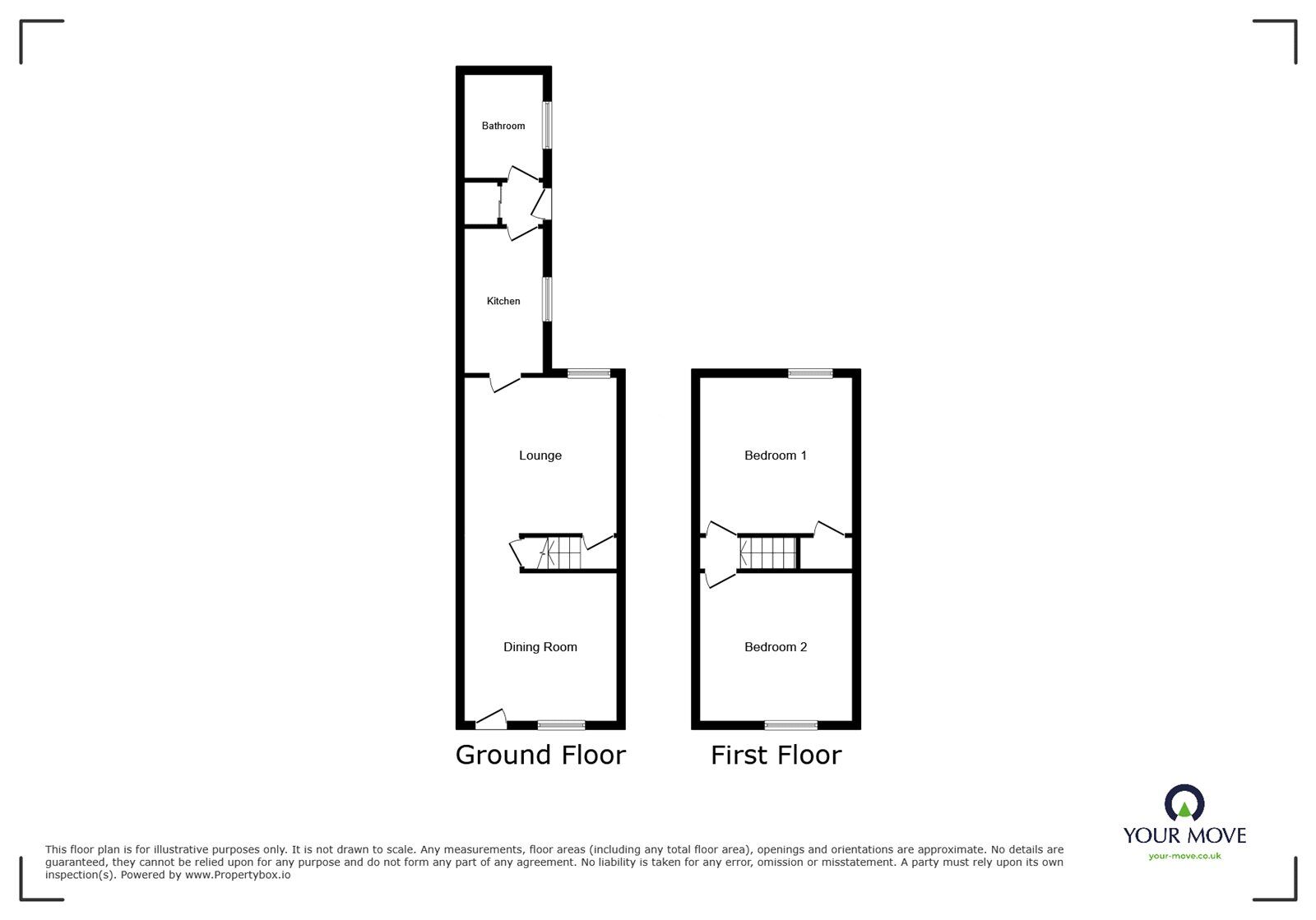 Floorplan of 2 bedroom Mid Terrace House to rent, Manor Street, Fenton, Stoke-On-Trent, ST4