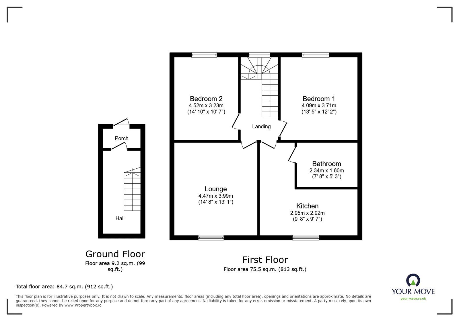 Floorplan of 2 bedroom  Flat to rent, Watlands View, Newcastle, Staffordshire, ST5