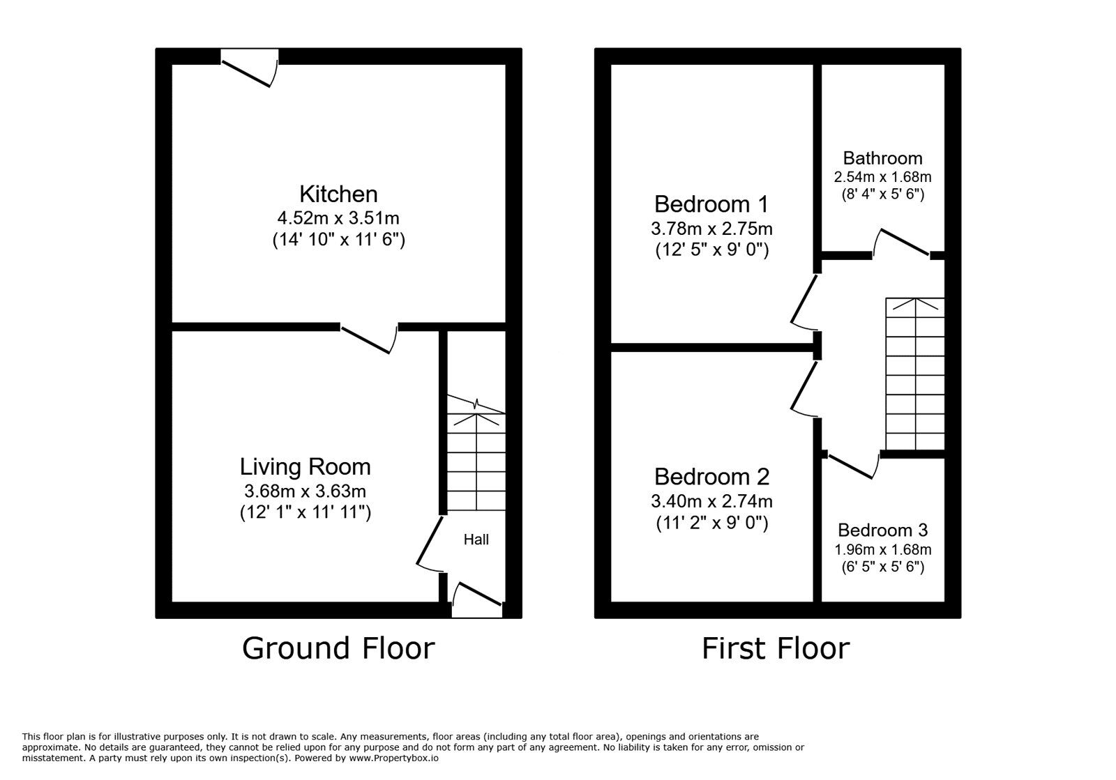 Floorplan of 3 bedroom House to rent, Hall Hill Drive, Stoke-on-Trent, Staffordshire, ST2