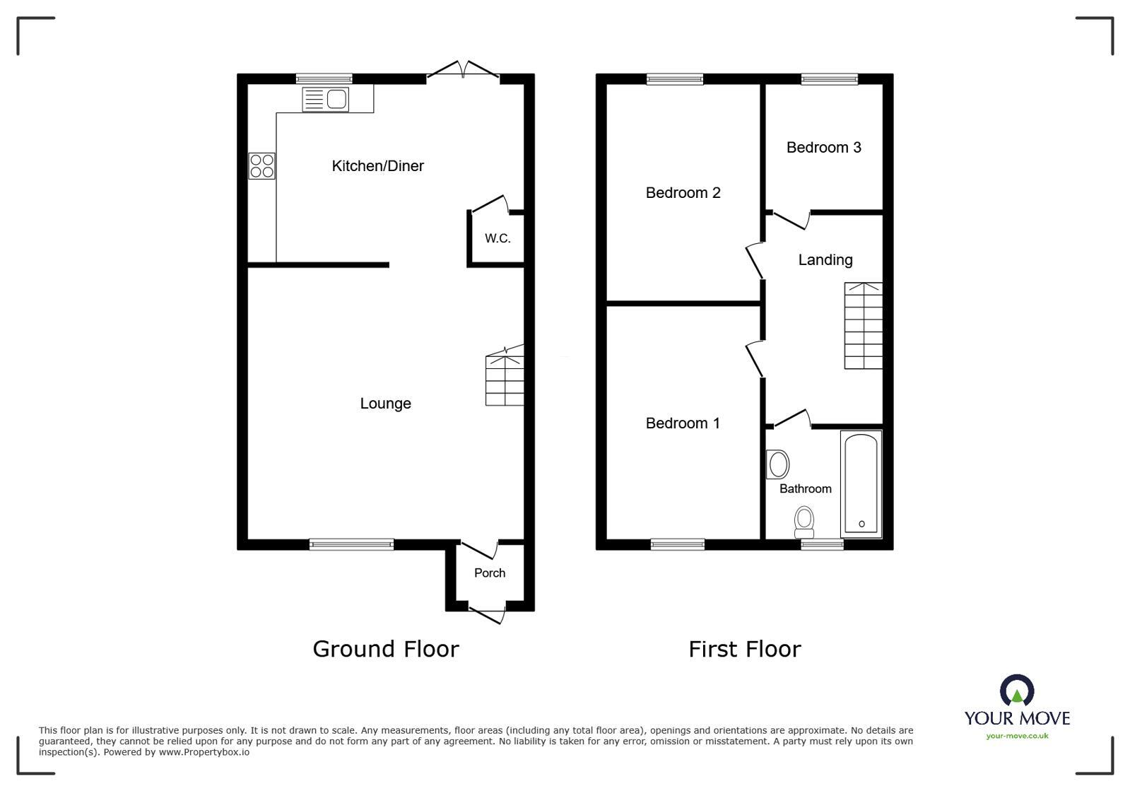 Floorplan of 3 bedroom Semi Detached House to rent, Goddard Street, Stoke-on-Trent, Staffordshire, ST3