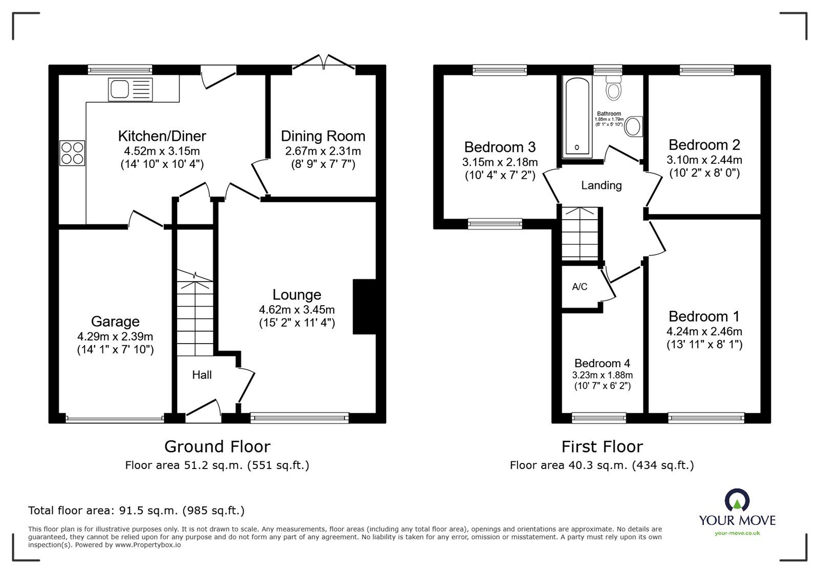 Floorplan of 4 bedroom Semi Detached House for sale, Larkin Avenue, Meir Hay, Staffordshire, ST3