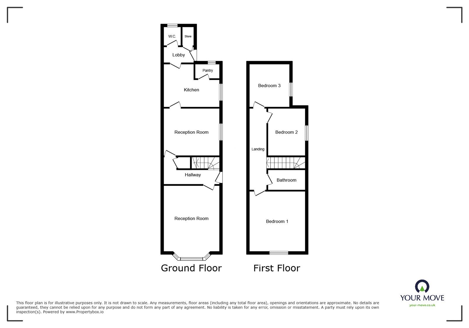 Floorplan of 4 bedroom  House to rent, Templar Terrace, Newcastle, Staffordshire, ST5