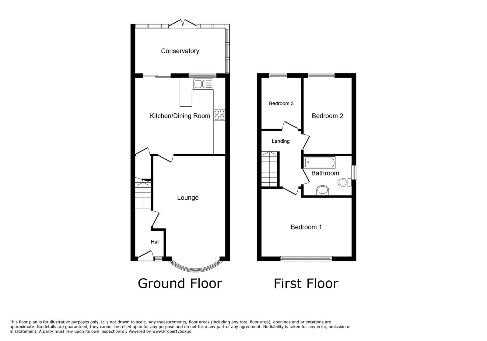 Floorplan of 3 bedroom Semi Detached House for sale, Andover Close, Adderley Green, Staffordshire, ST3