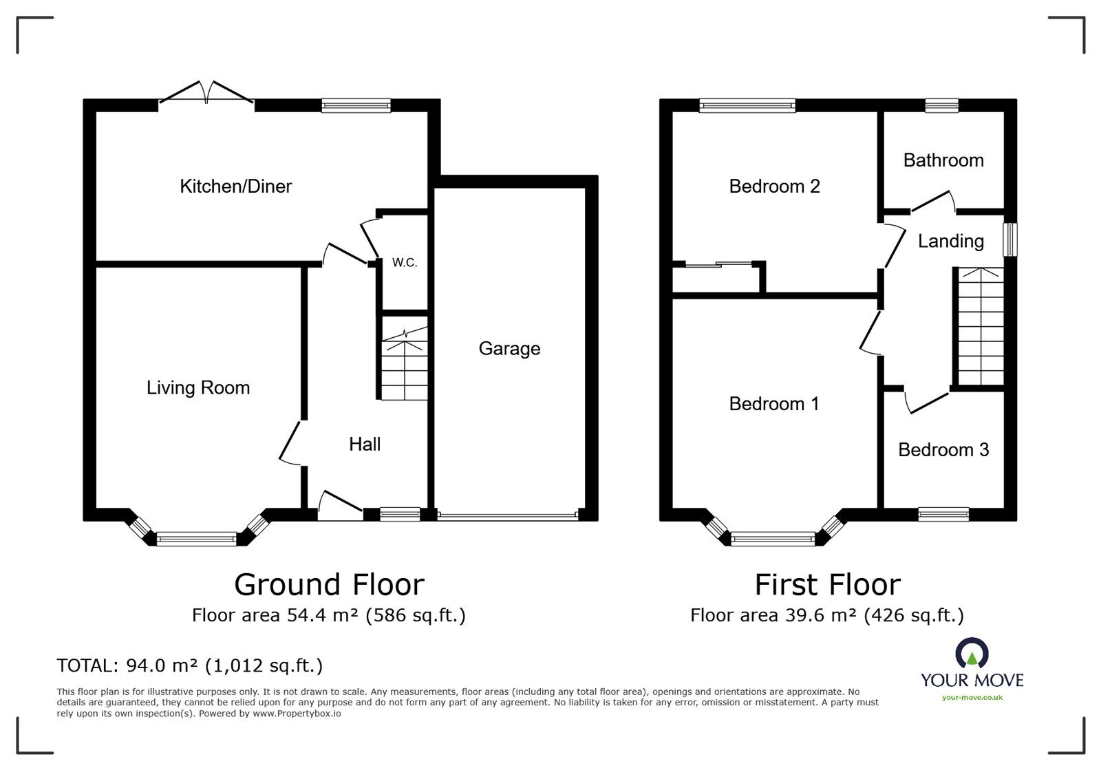 Floorplan of 3 bedroom Semi Detached House for sale, Dove Road, Staffordshire, ST11