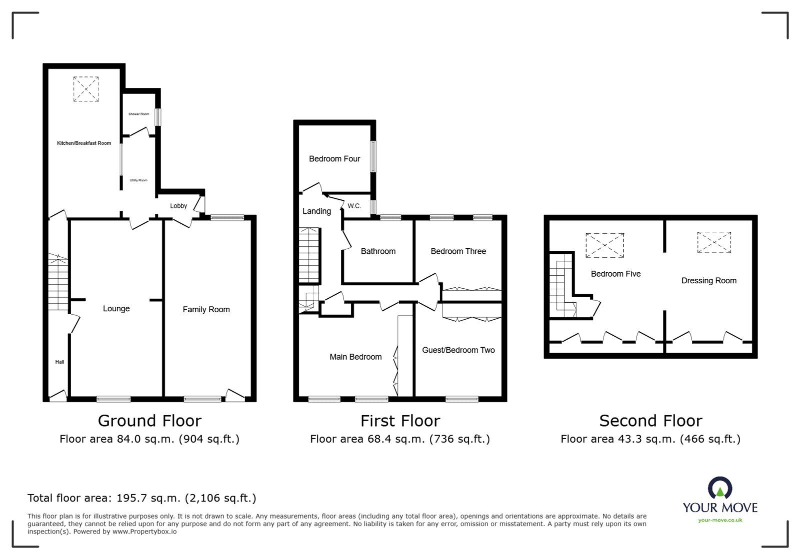 Floorplan of 5 bedroom Detached House to rent, Beadnell Grove, Stoke-on-Trent, Staffordshire, ST3