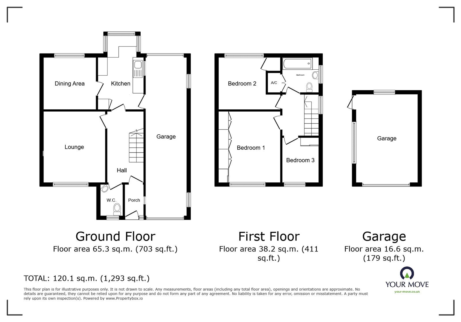 Floorplan of 3 bedroom Link Detached House for sale, Denehurst Close, Meir, City Of Stoke-on-trent,, ST3