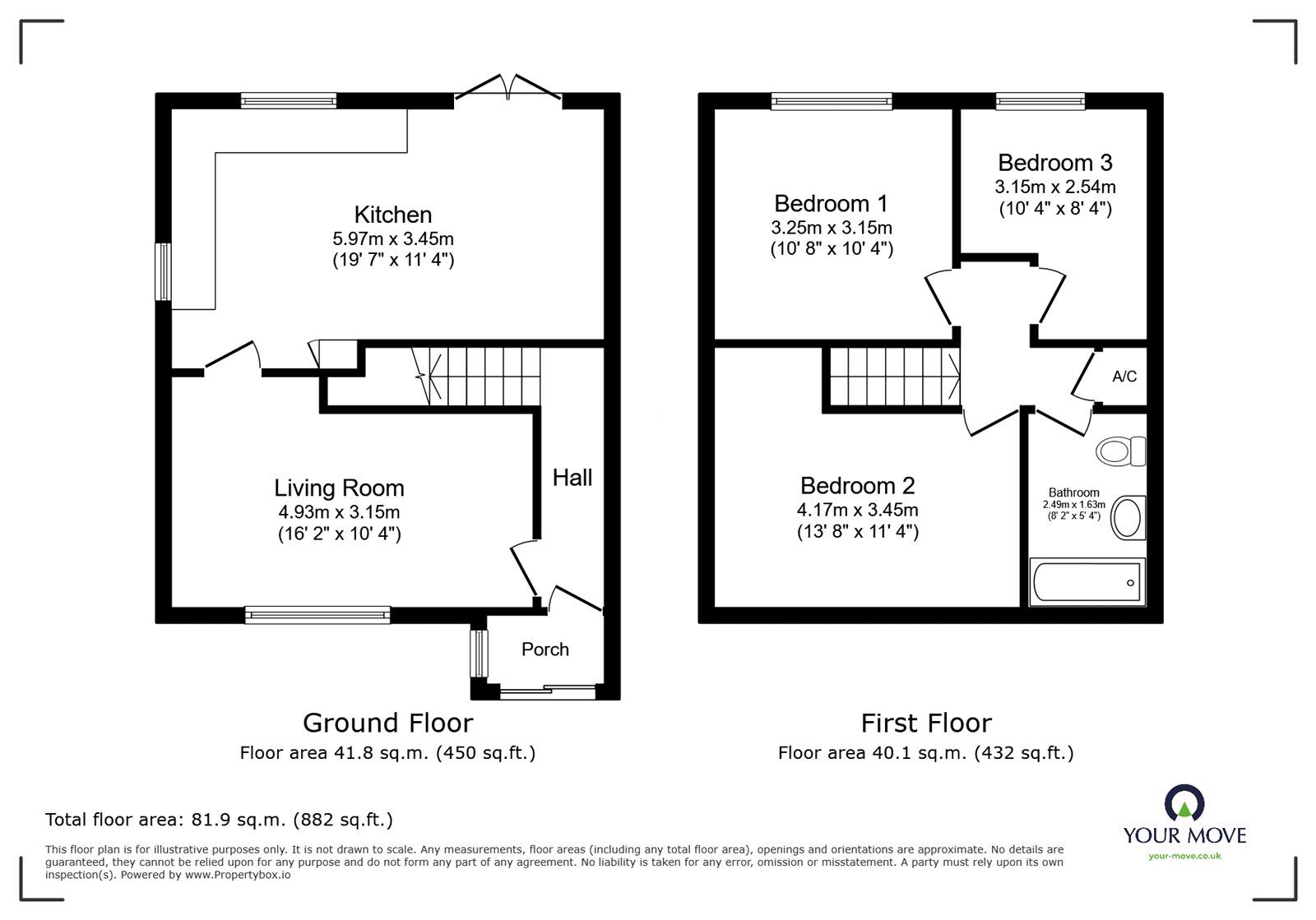 Floorplan of 3 bedroom Semi Detached House for sale, Sandwood Crescent, Longton, Staffordshire, ST3
