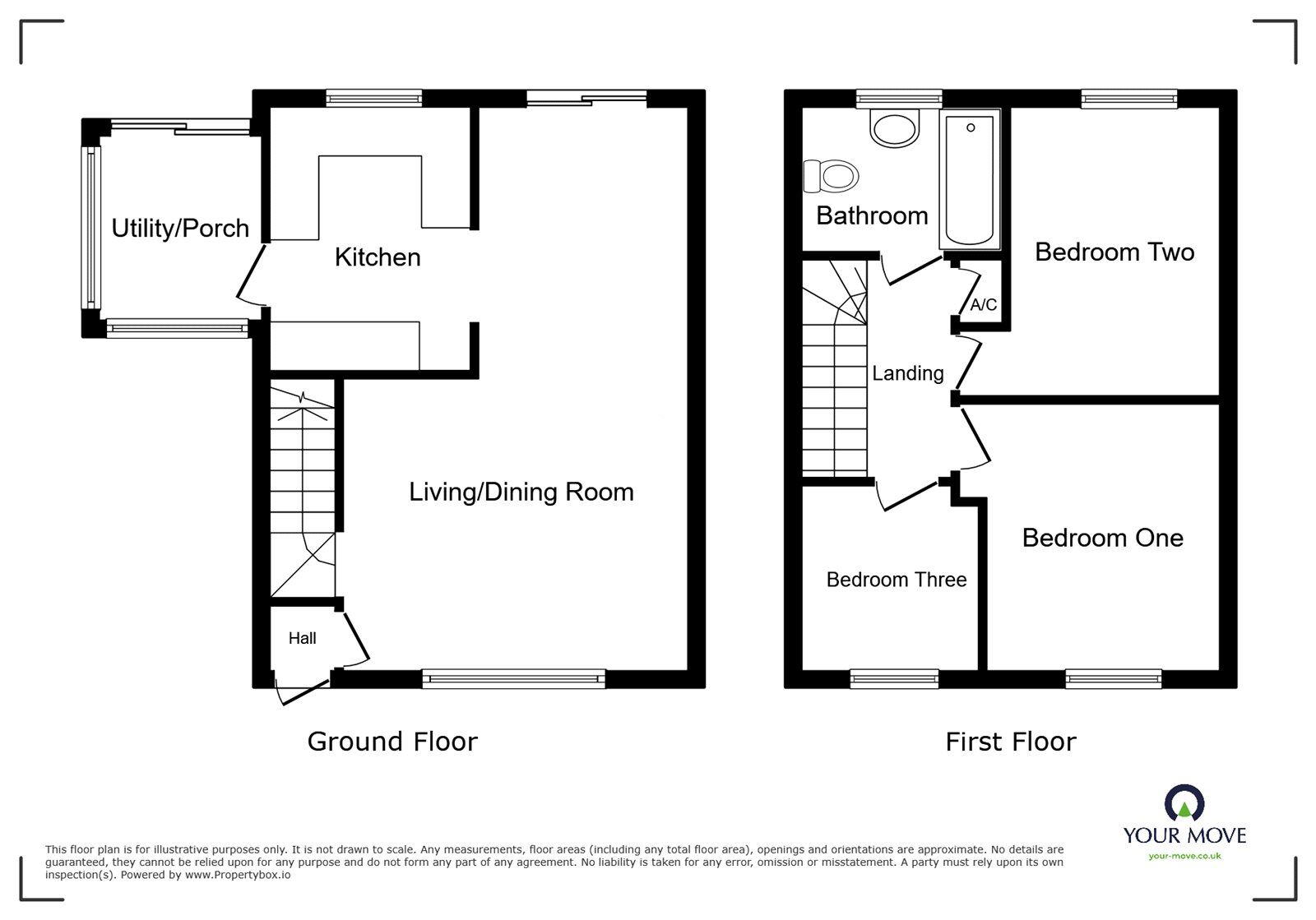 Floorplan of 3 bedroom Semi Detached House for sale, Warmson Close, Adderley Green, Staffordshire, ST3
