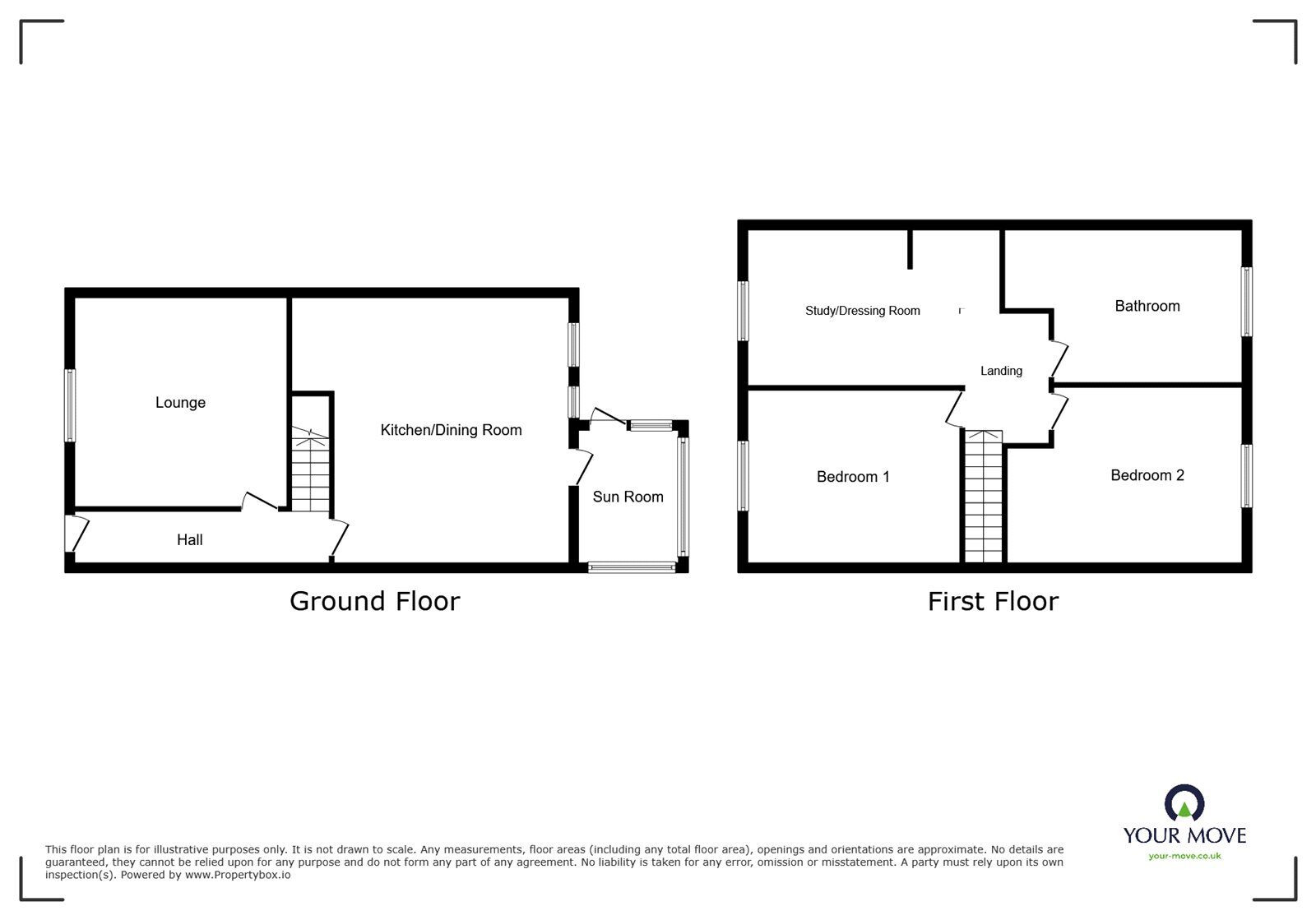 Floorplan of 2 bedroom Mid Terrace House for sale, Pembridge Road, Blurton, Staffordshire, ST3